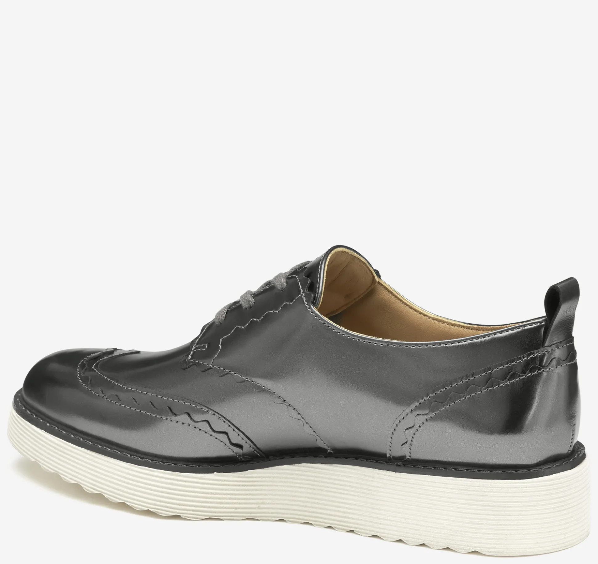 Mules & Loafers^Johnston & Murphy Mitzi Scalloped Wingtip PewterMetallicItalianSheepskin