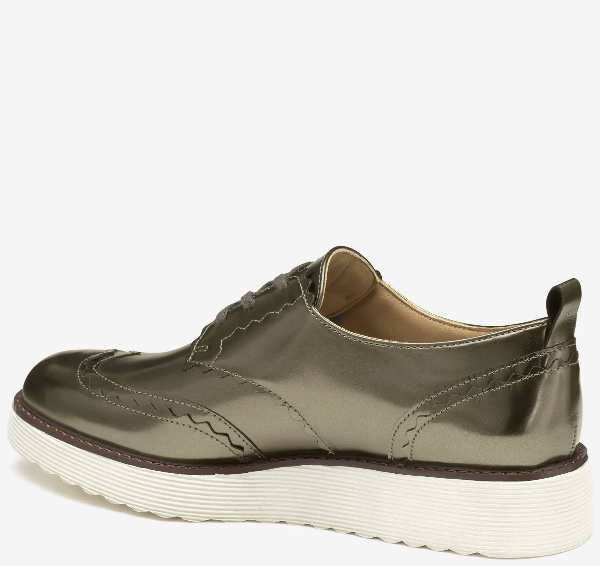 Mules & Loafers^Johnston & Murphy Mitzi Scalloped Wingtip BronzeMetallicItalianSheepskin