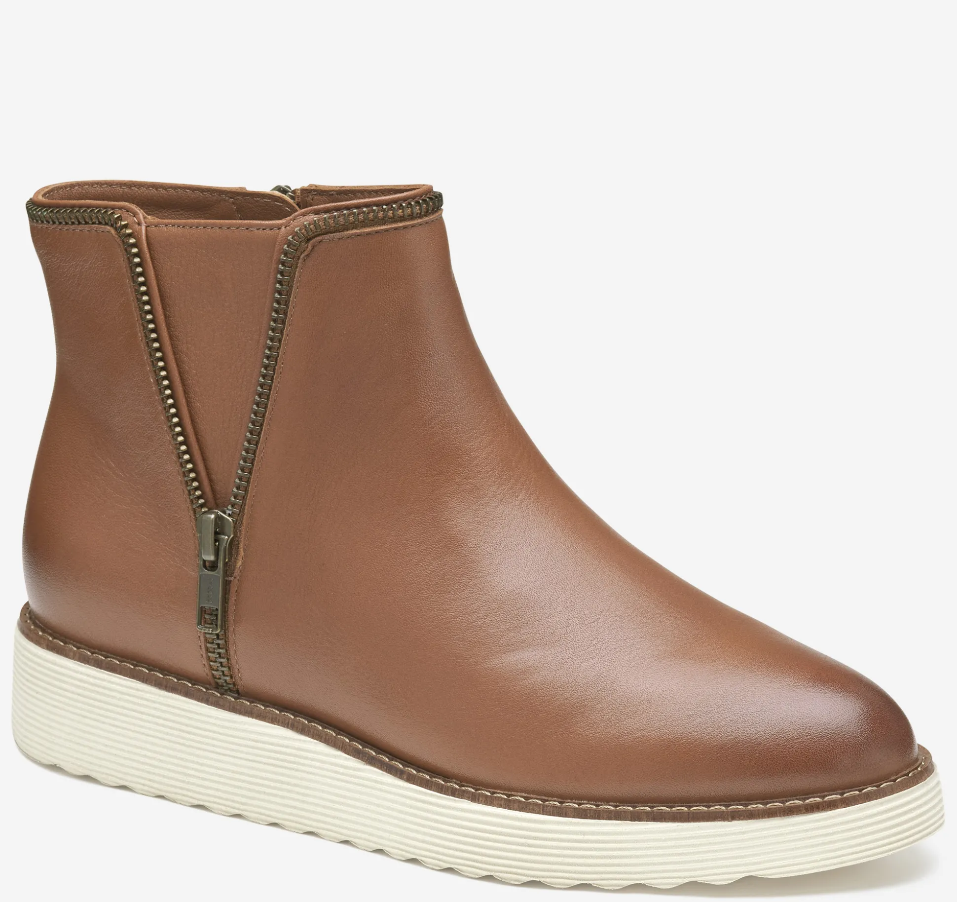 Boots & Booties^Johnston & Murphy Mitzi Zipper Bootie CognacCalfskin