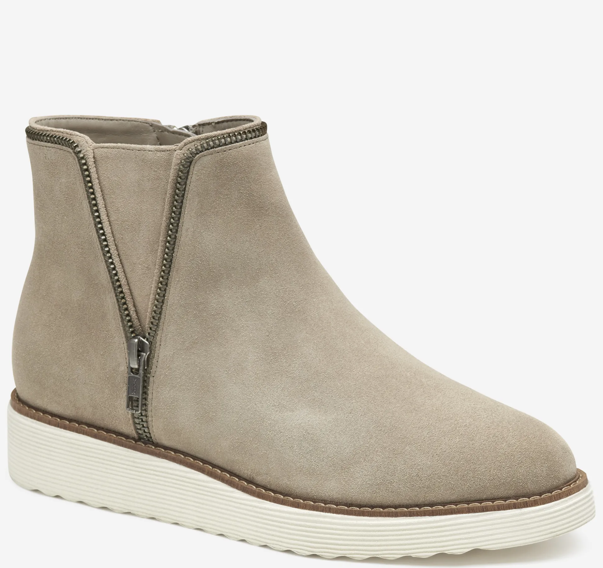 Boots & Booties^Johnston & Murphy Mitzi Zipper Bootie TaupeSuede