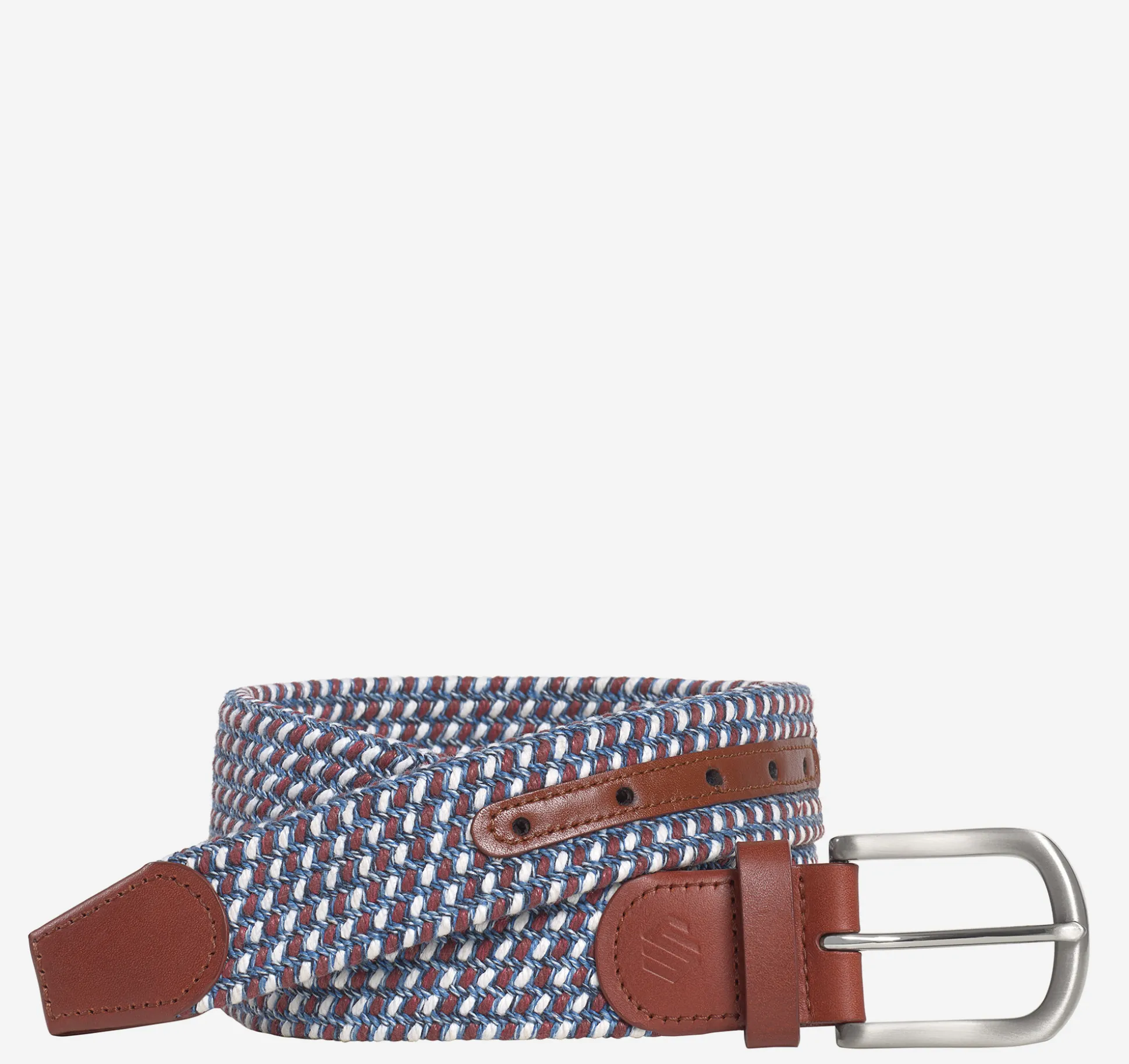 Belts^Johnston & Murphy Multicolor Woven Belt Red/White/Blue