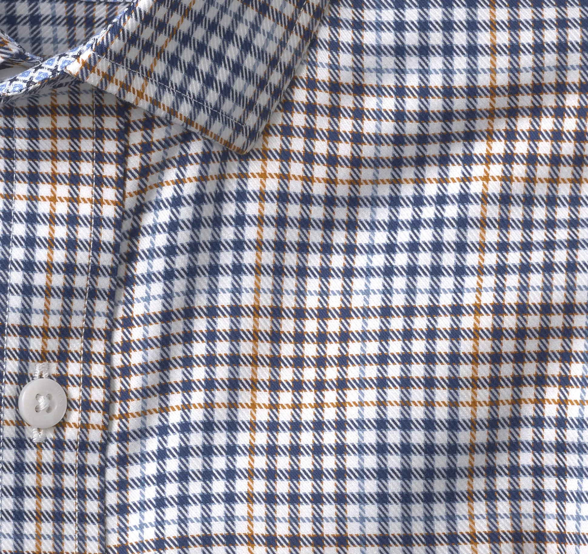 Shirts^Johnston & Murphy Non-Iron Dress Shirt WhiteMultiGlenPlaid