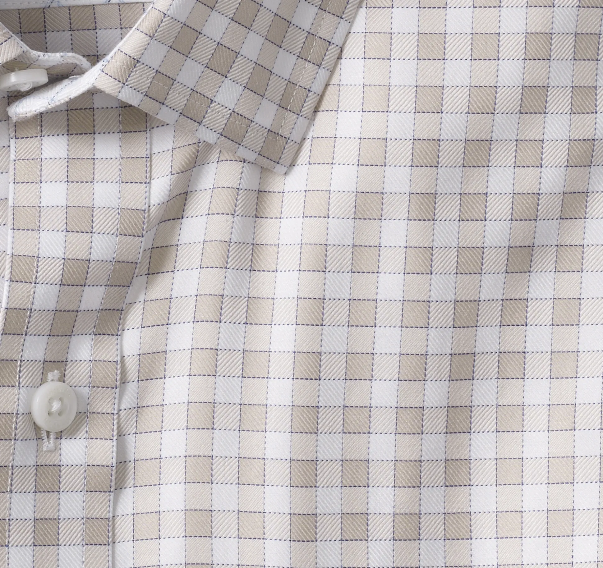 Shirts^Johnston & Murphy Non-Iron Dress Shirt TanTwillGingham
