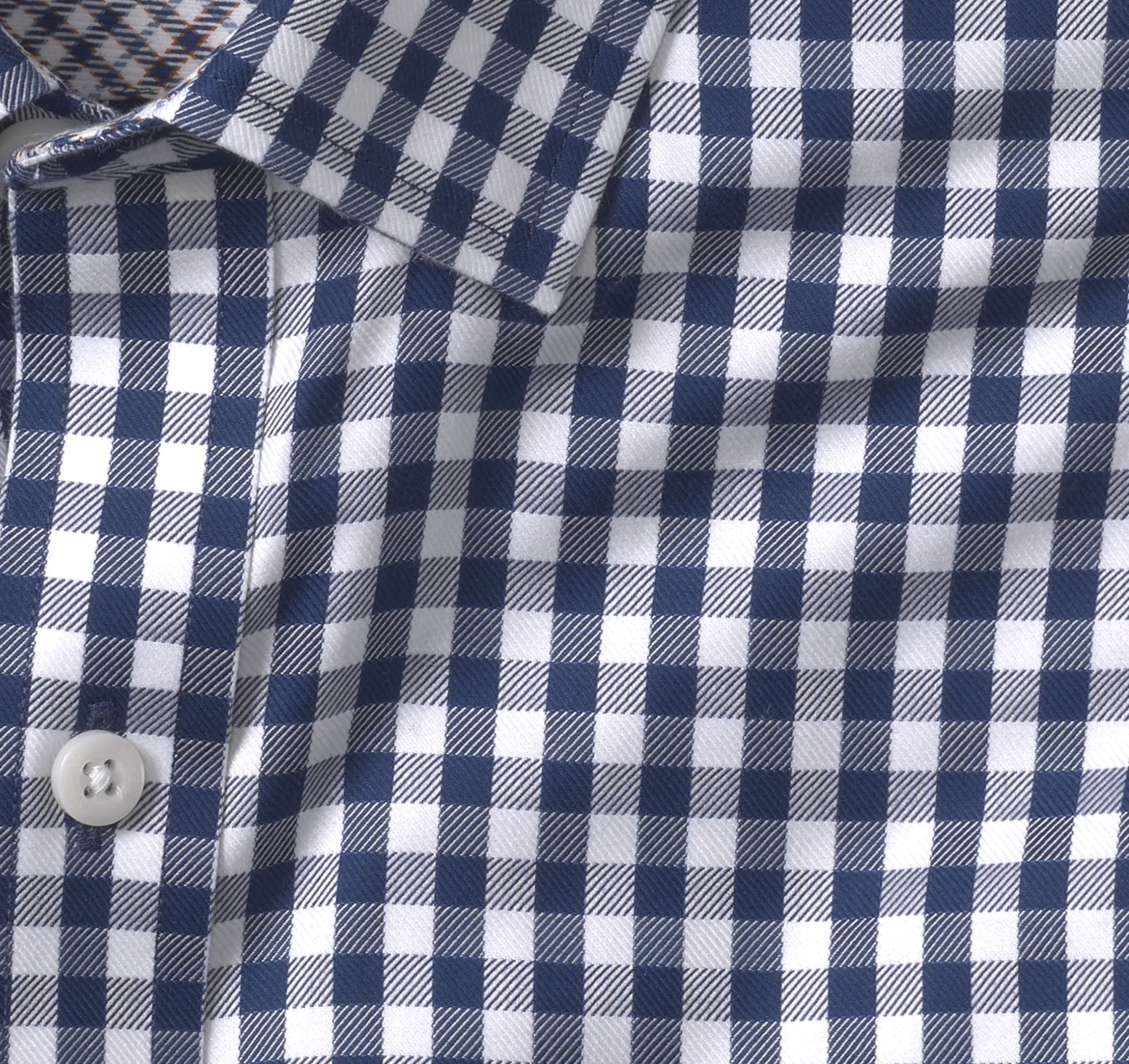 Shirts^Johnston & Murphy Non-Iron Dress Shirt NavyTwillGingham