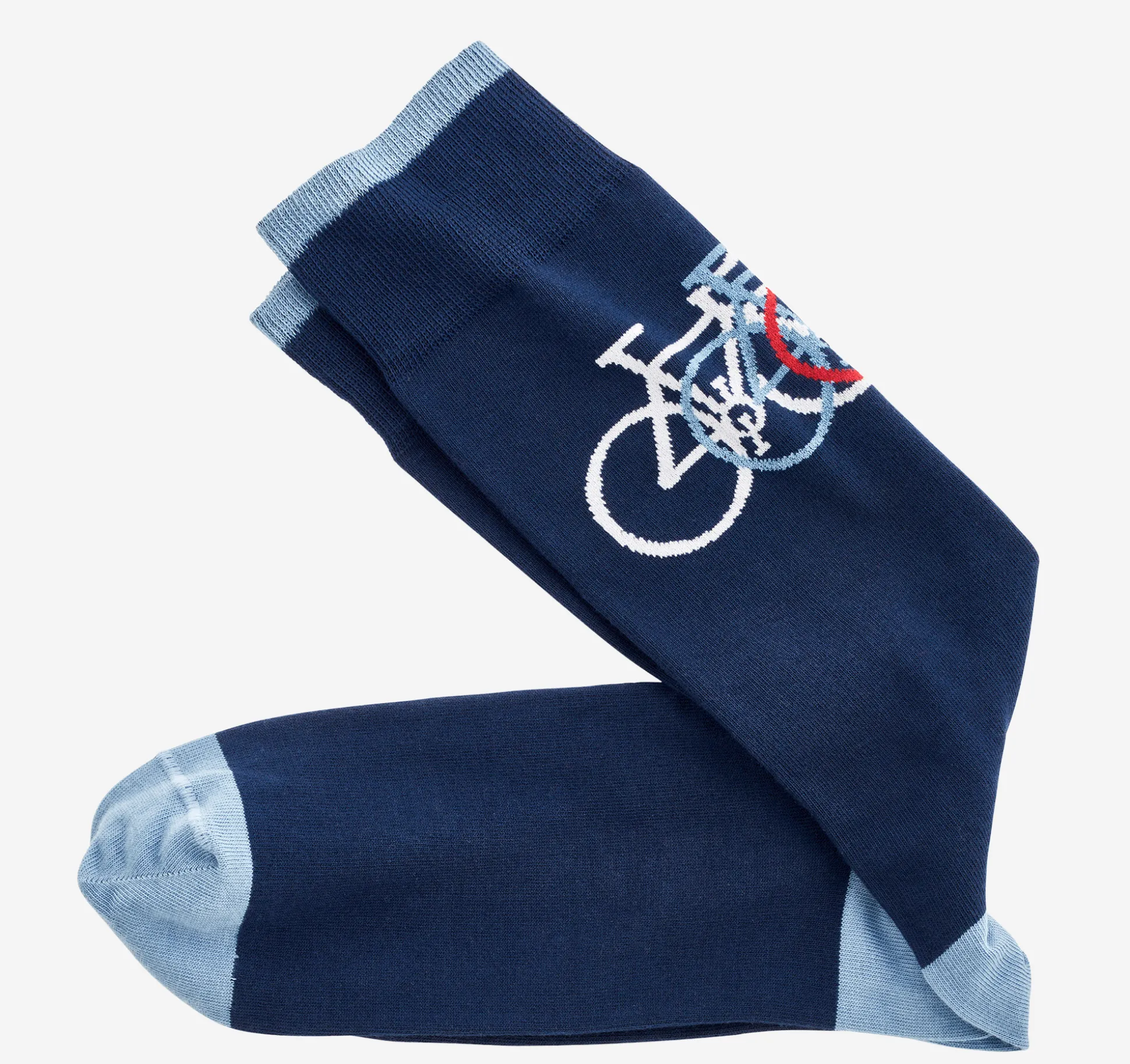 Socks^Johnston & Murphy Novelty Socks NavyBicycle