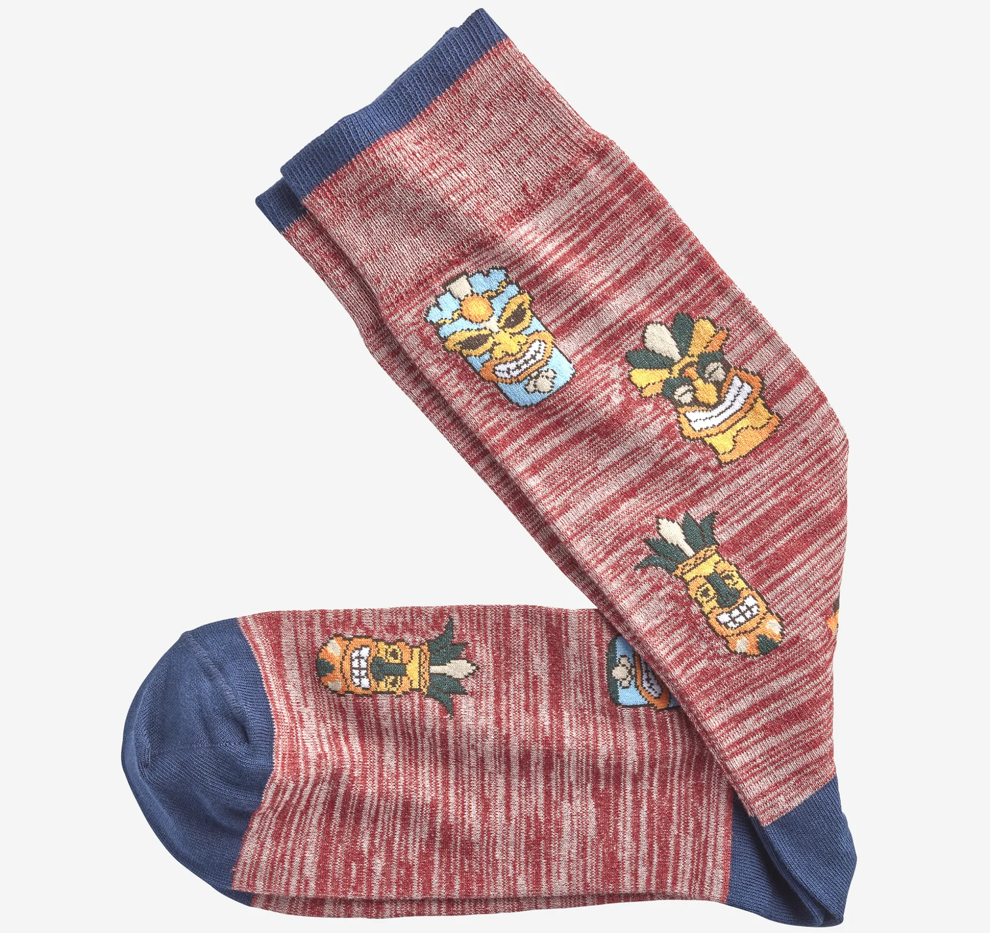 Socks^Johnston & Murphy Novelty Socks PinkTikiHead
