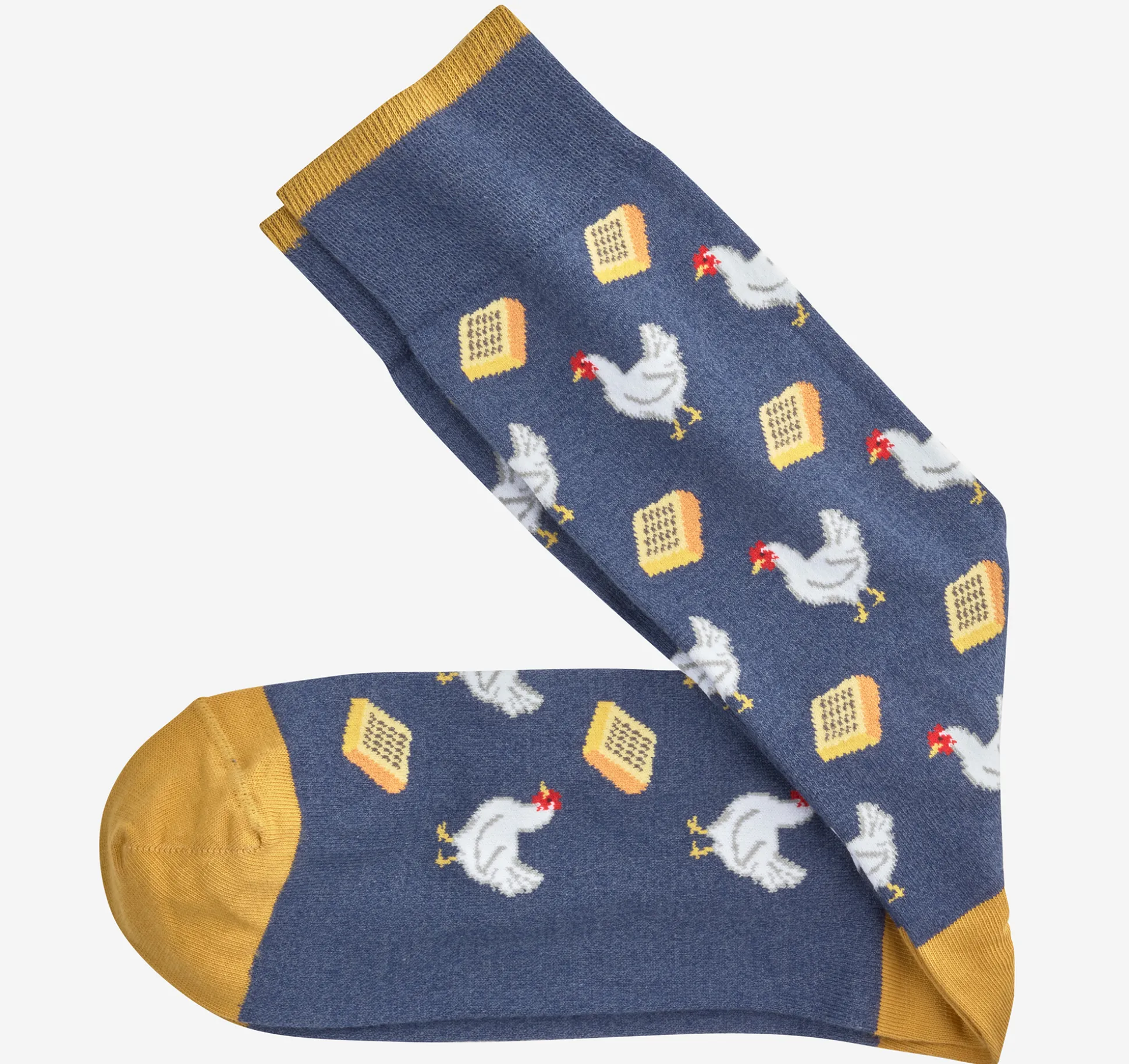 Socks^Johnston & Murphy Novelty Socks DenimChickenandWaffles