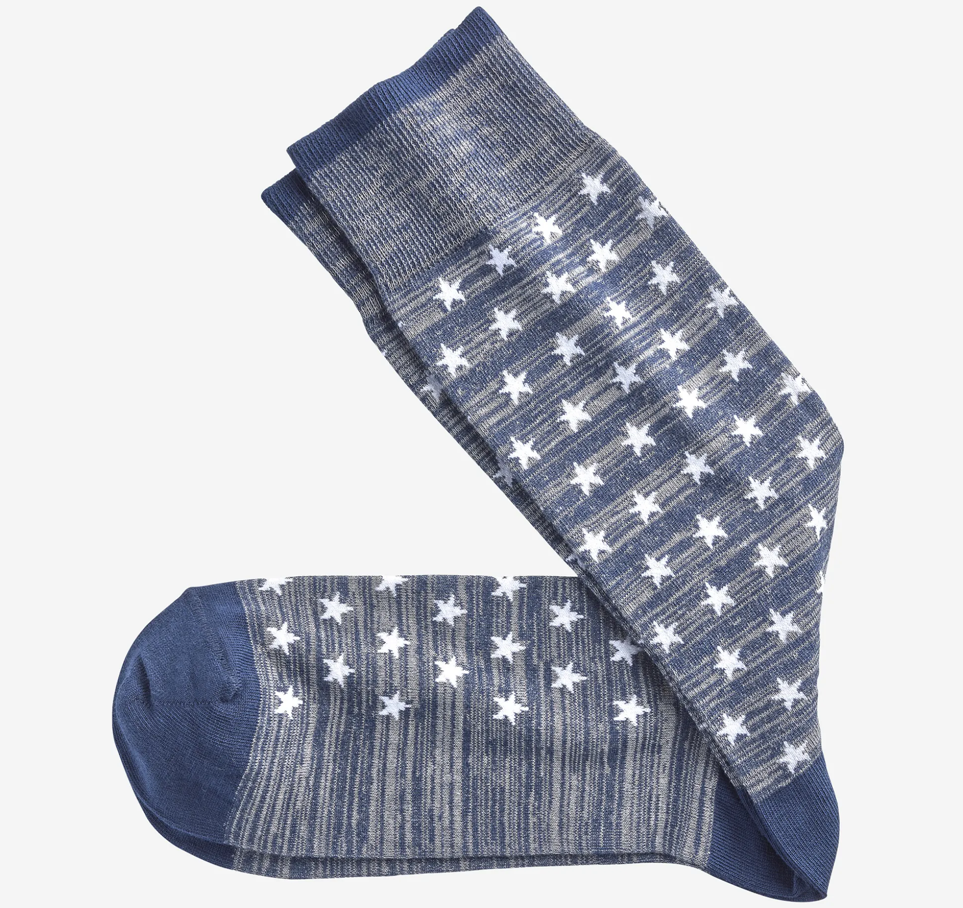 Socks^Johnston & Murphy Novelty Socks NavyStars