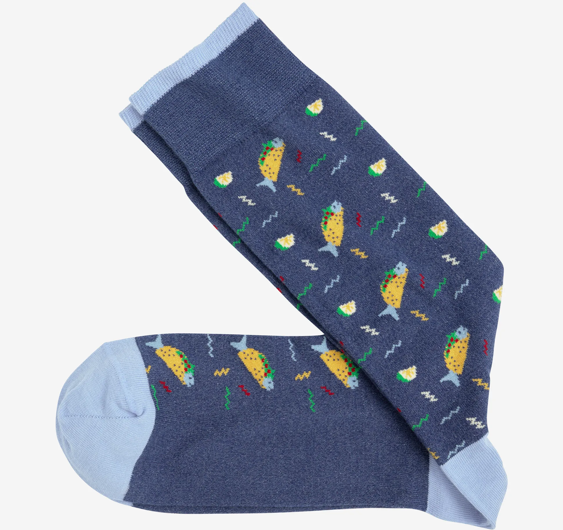 Socks^Johnston & Murphy Novelty Socks DenimFishTacos