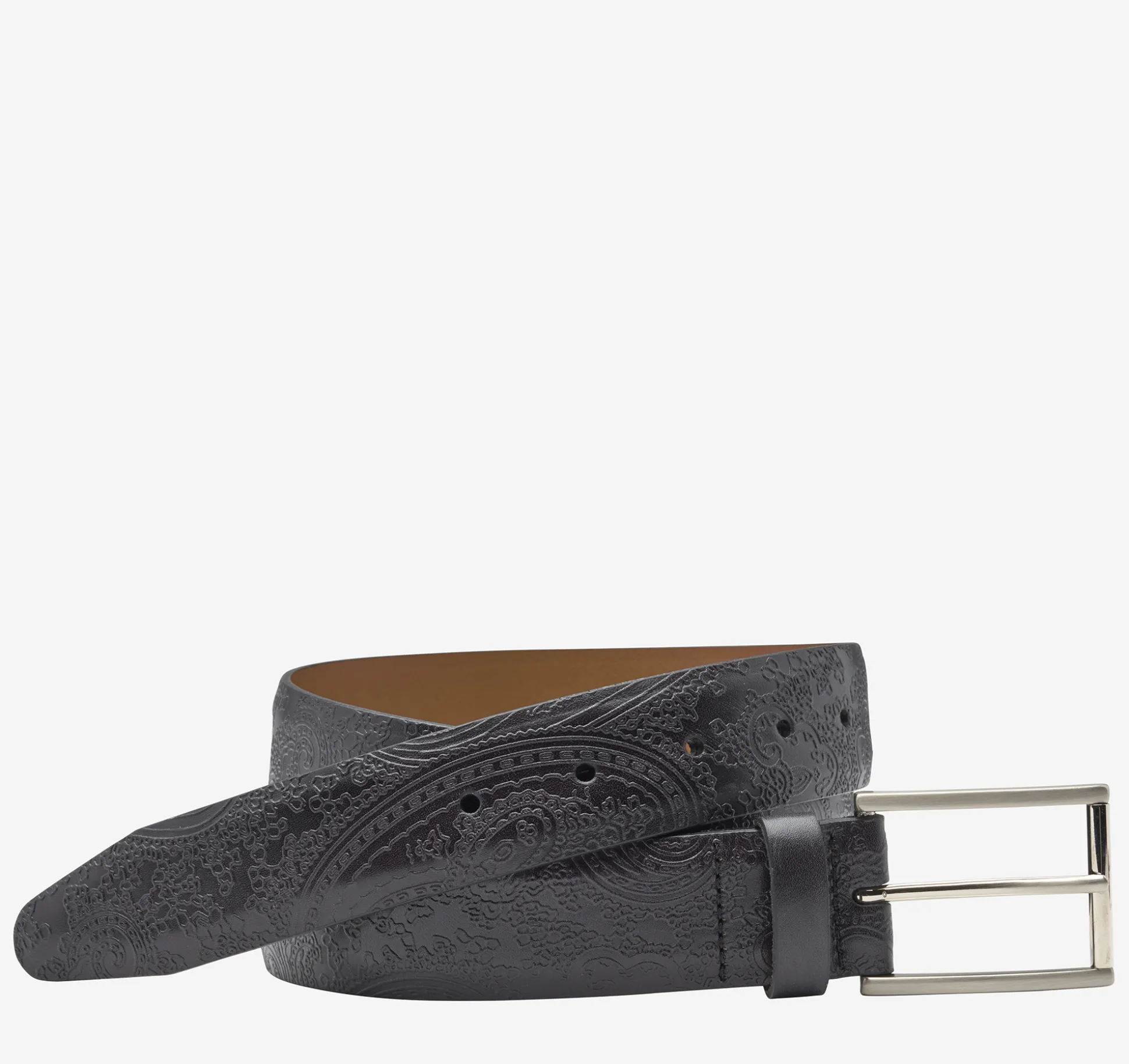 Belts^Johnston & Murphy Paisley Dress Belt Black