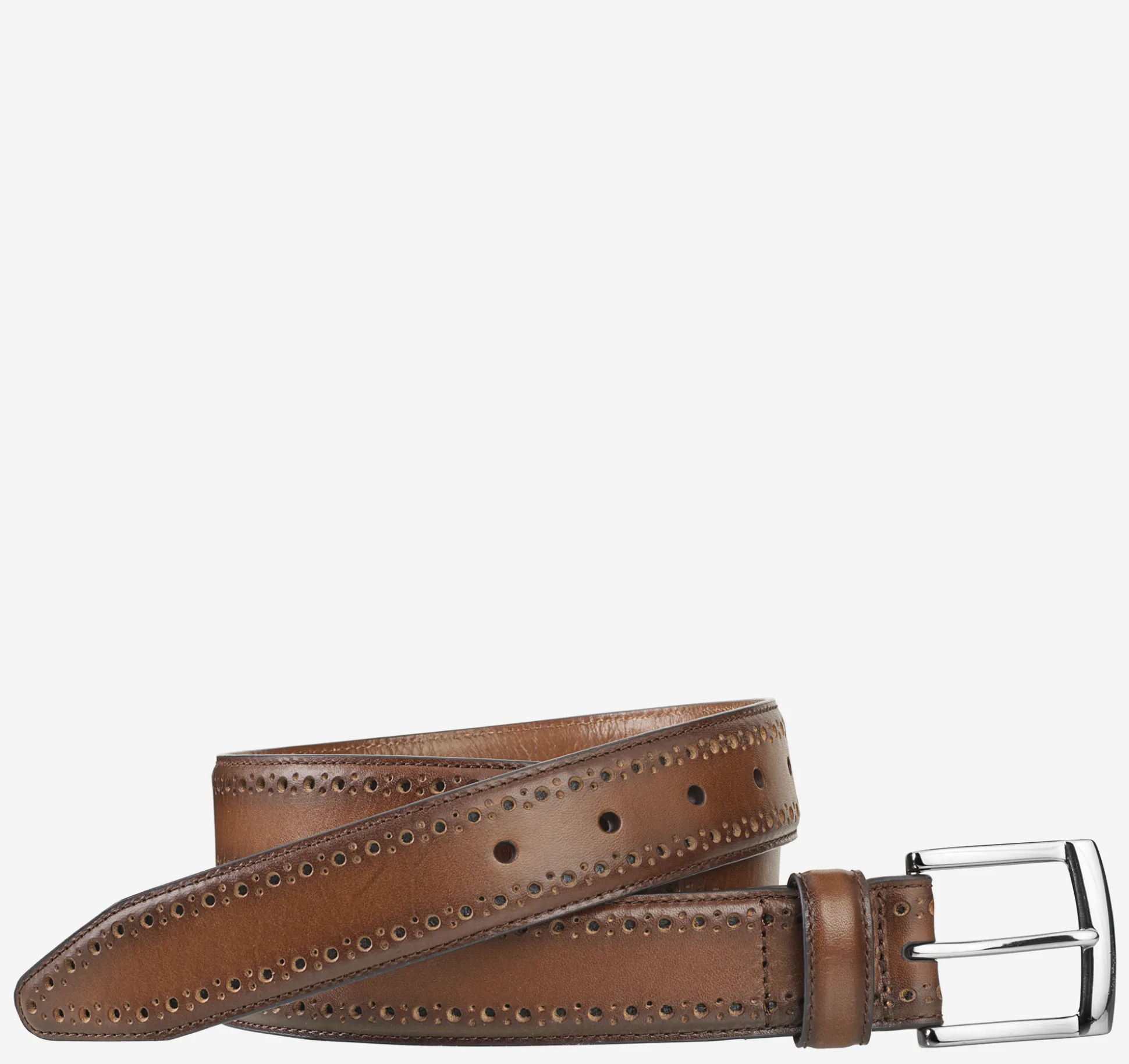 Belts^Johnston & Murphy Perfed-Edge Belt Tan