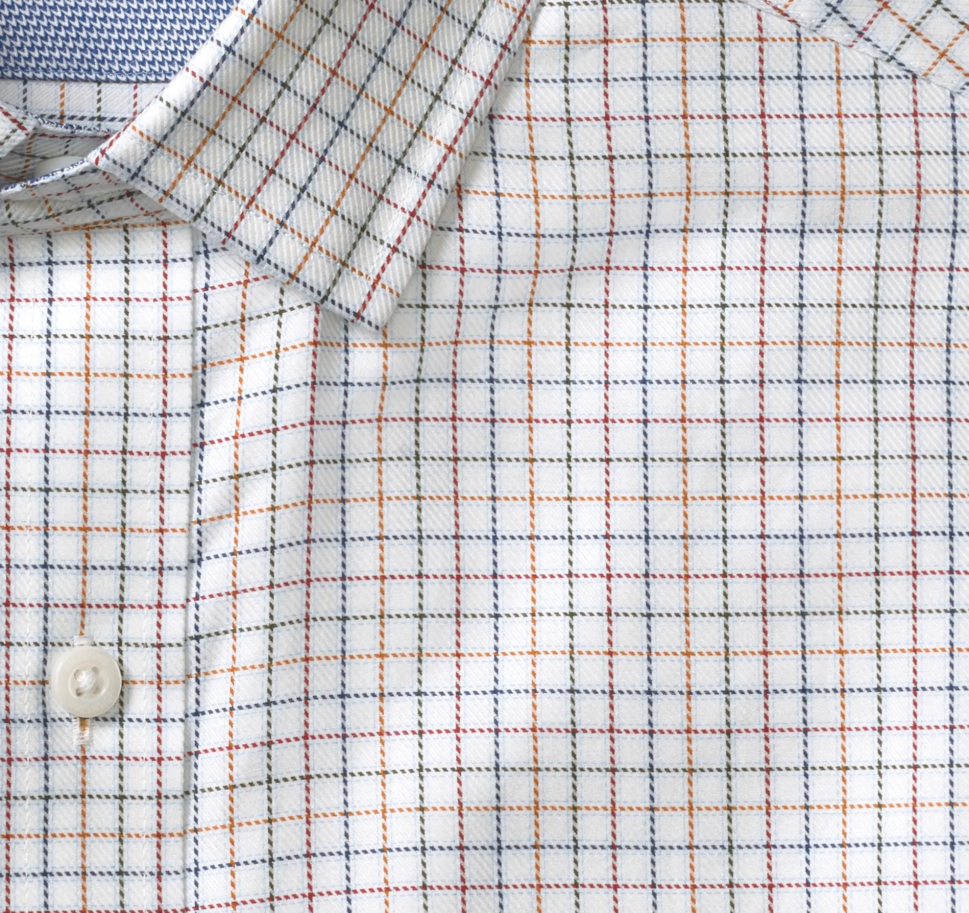 Shirts^Johnston & Murphy Premium Cotton Shirts WhiteMultiSmallOutlineGrid