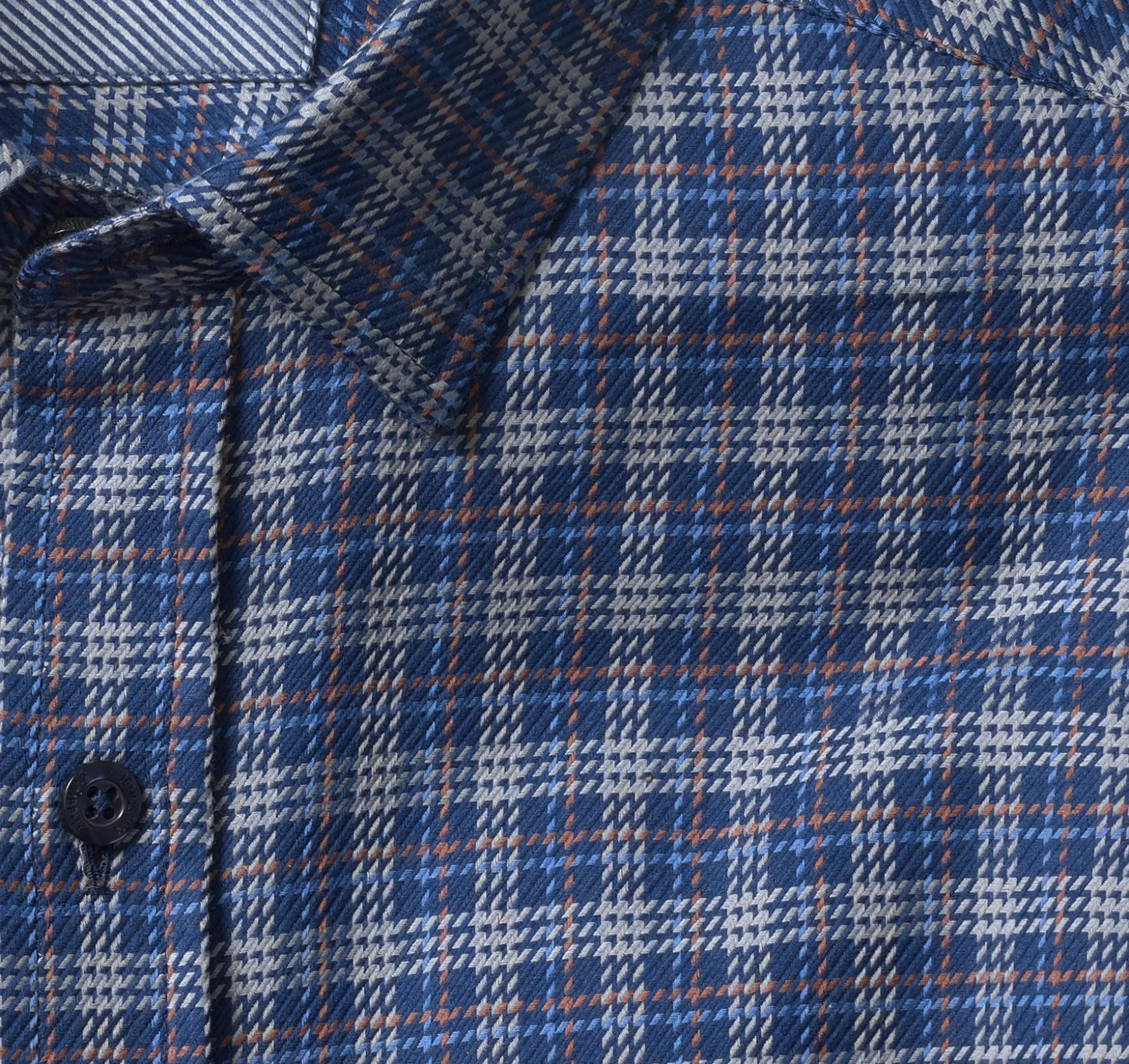 Shirts^Johnston & Murphy Premium Cotton Shirts Navy/GrayTripleGrid