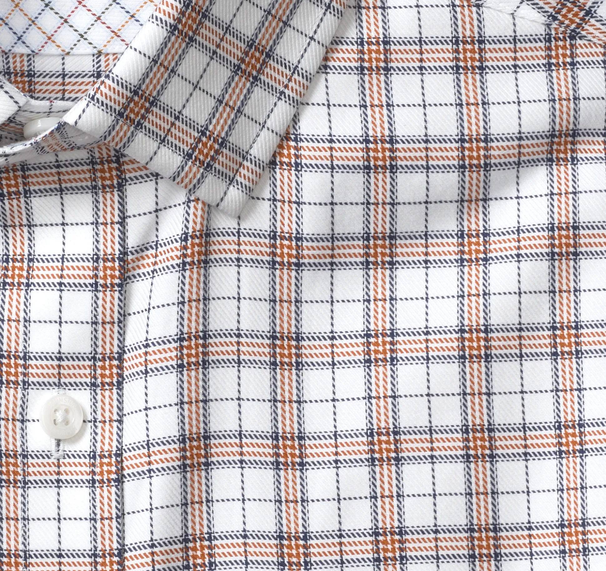Shirts^Johnston & Murphy Premium Cotton Shirts Rust/NavyDoubleWindowpane