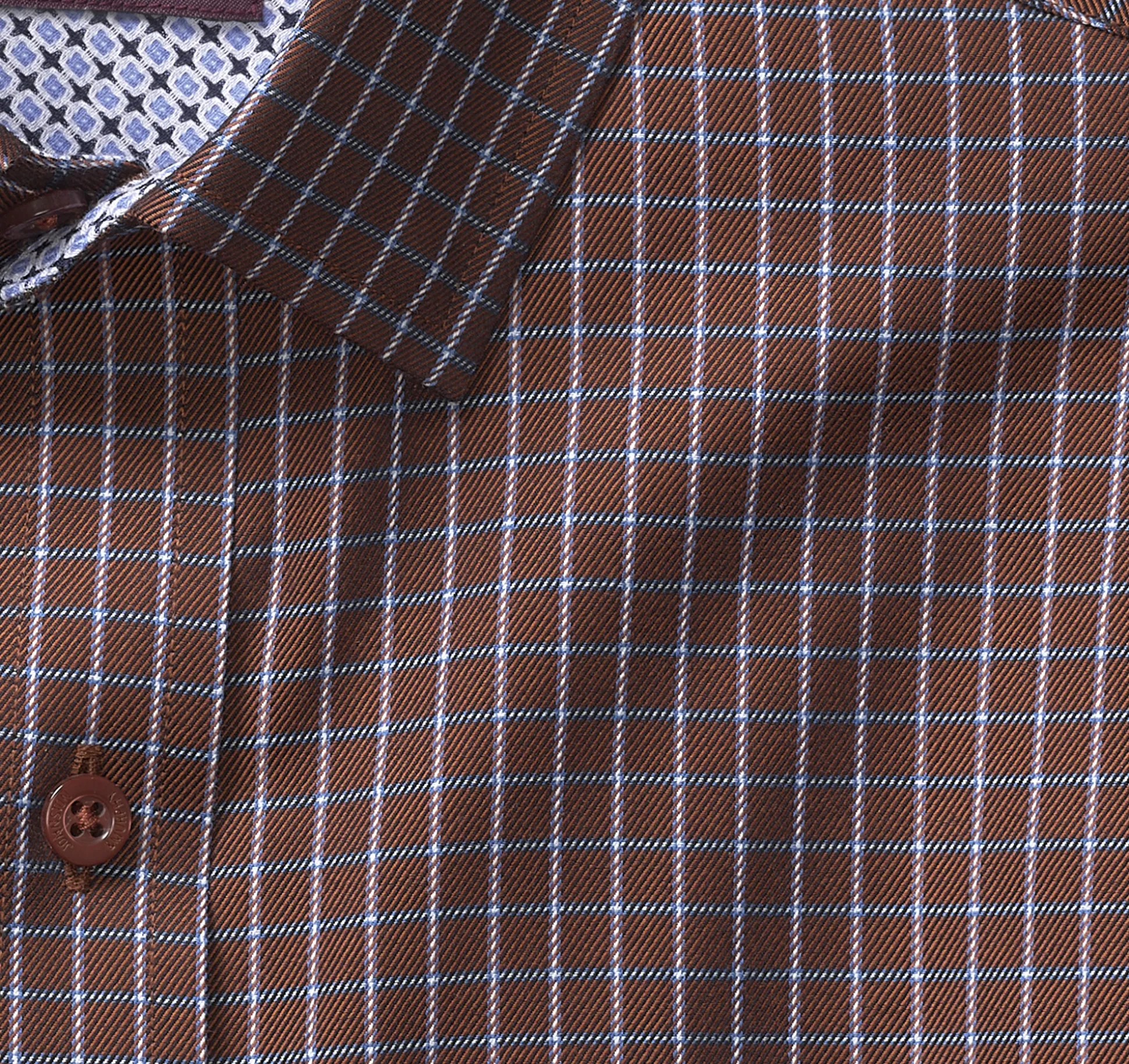 Shirts^Johnston & Murphy Premium Cotton Shirts RustTwillWindowpane