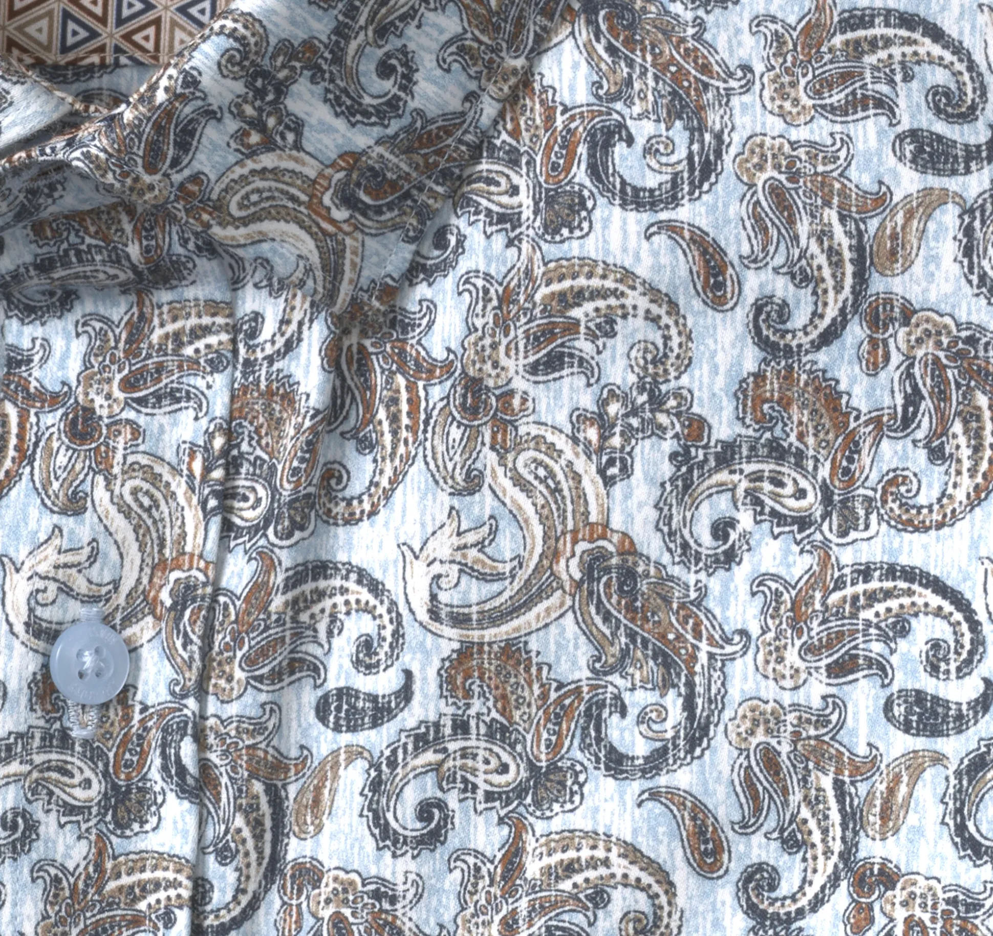 Shirts^Johnston & Murphy Printed Cotton Shirt Blue/MultiPaisley