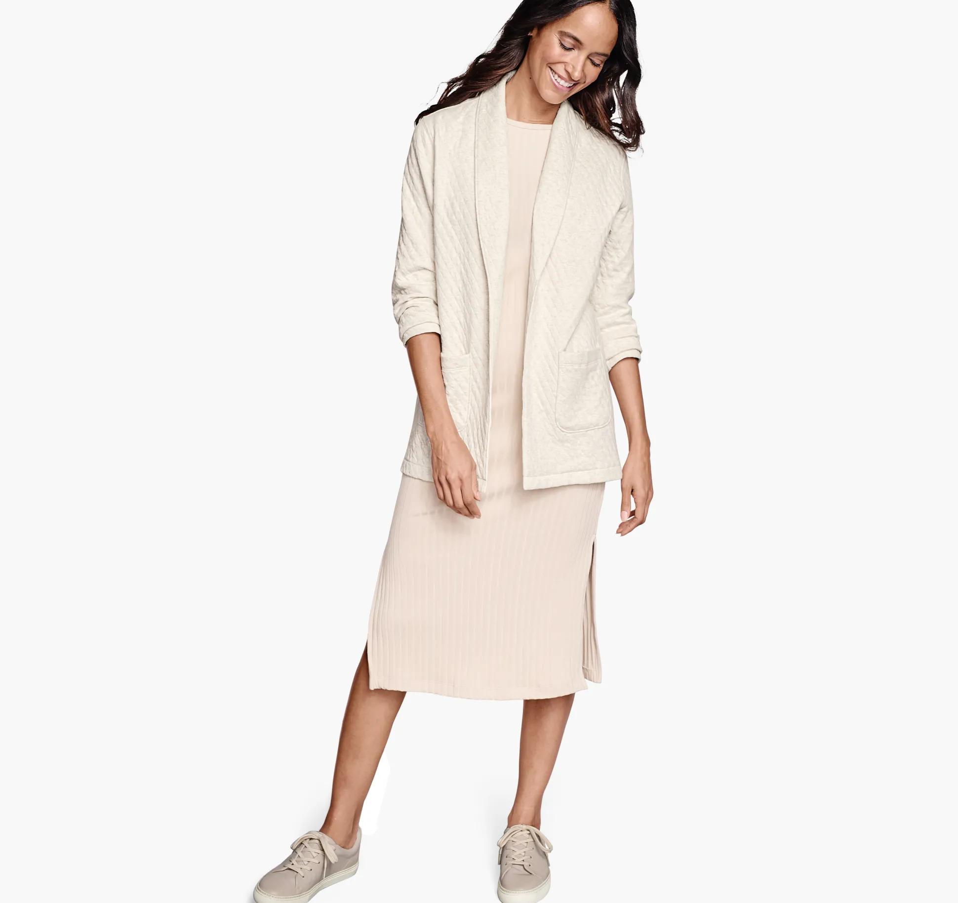 Shirts, Sweaters & Blazers^Johnston & Murphy Quilted Shawl-Collar Cardigan Cream