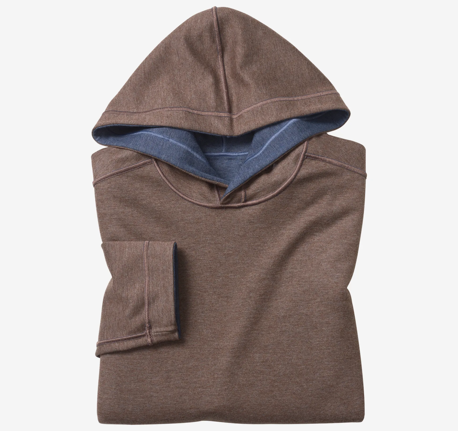 Loungewear^Johnston & Murphy Reversible Knit Hoodie Navy/Brown