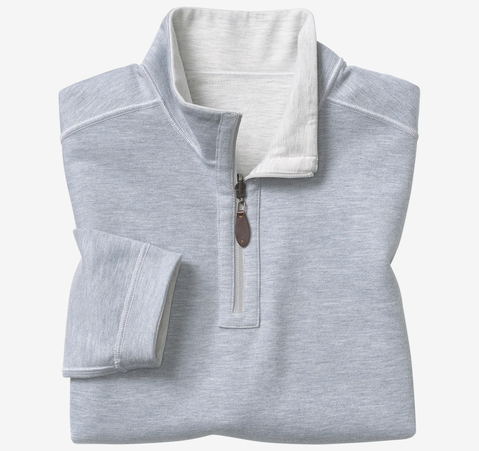 Sweaters & Knits^Johnston & Murphy Reversible Solid Quarter-Zip White/Storm