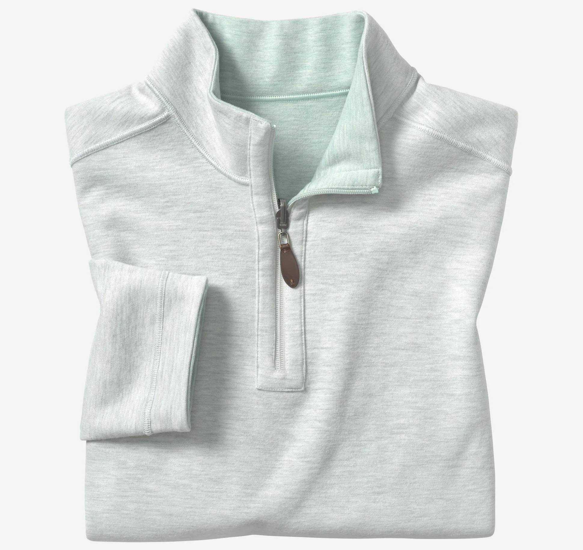 Sweaters & Knits^Johnston & Murphy Reversible Solid Quarter-Zip Mint