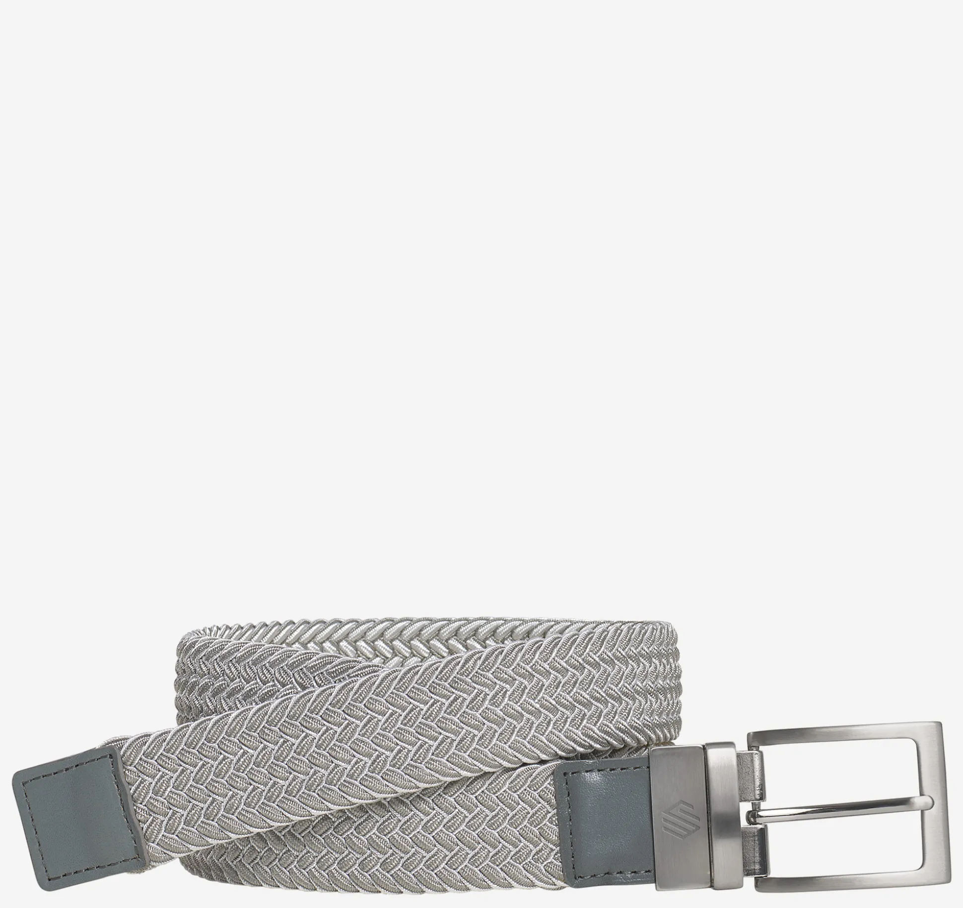 Belts^Johnston & Murphy Reversible Stretch-Woven Belt Gray/White