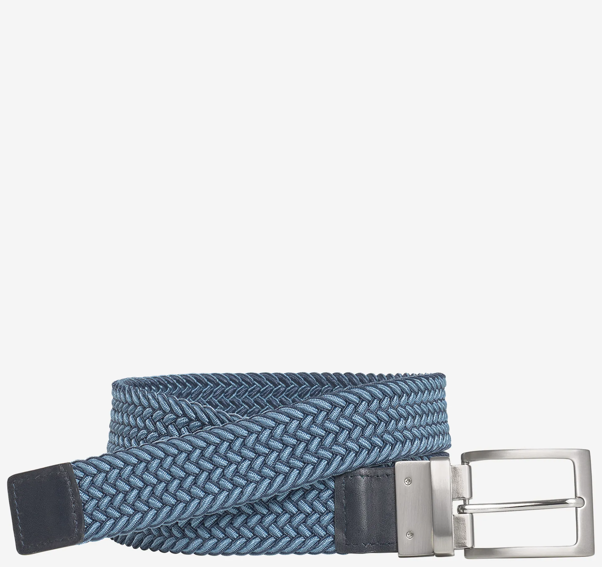 Belts^Johnston & Murphy Reversible Stretch-Woven Belt Navy/Blue