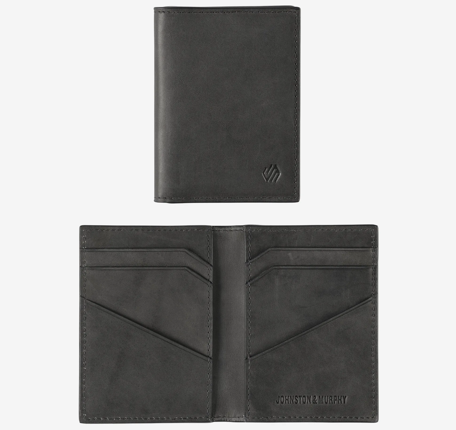 Wallets | Wallets^Johnston & Murphy Rhodes Bifold Card Case BlackFullGrain