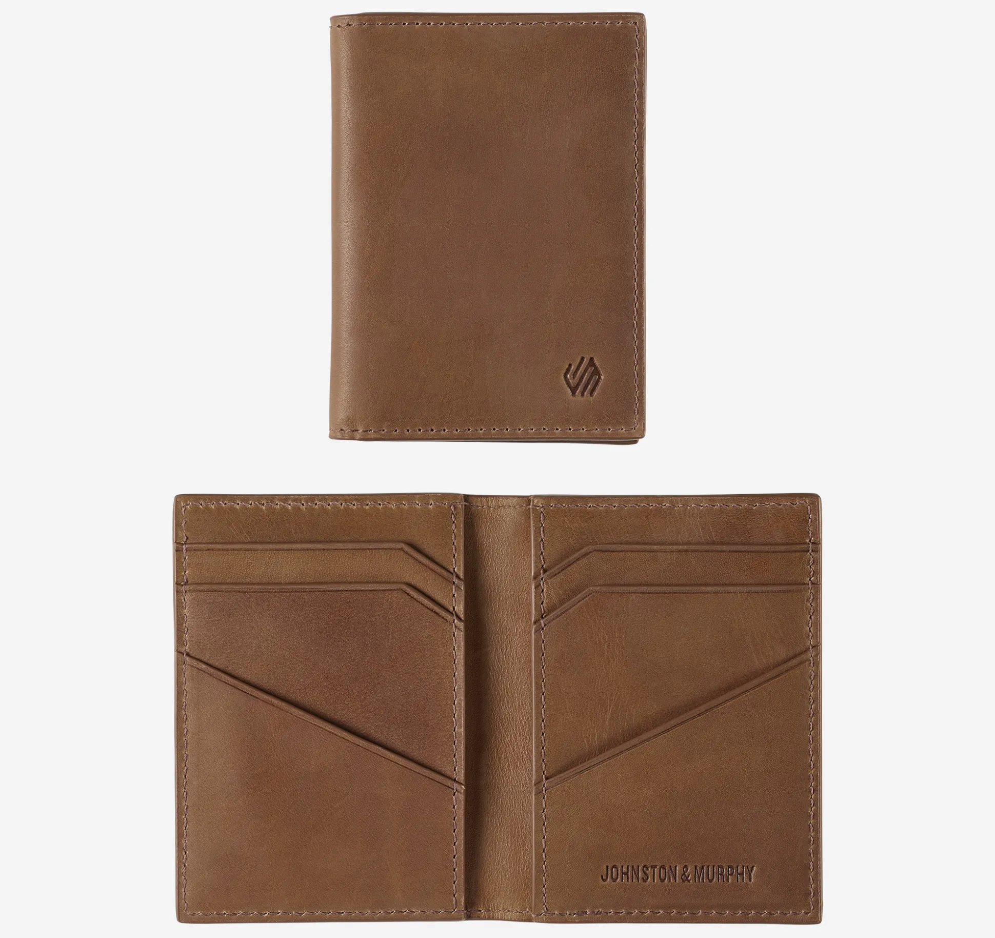 Wallets | Wallets^Johnston & Murphy Rhodes Bifold Card Case TanFullGrain