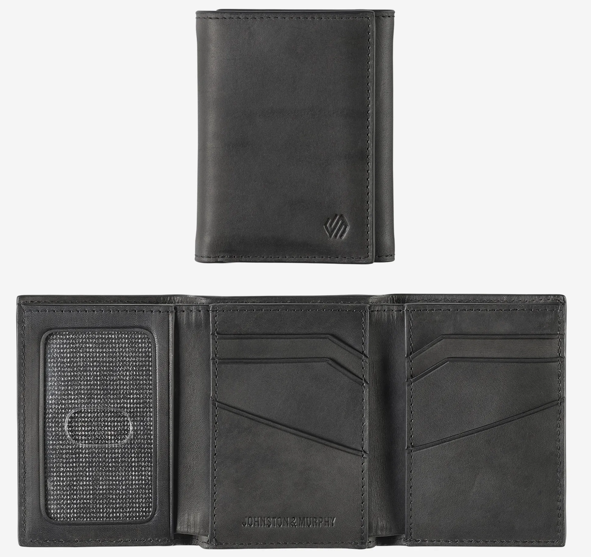 Wallets | Wallets^Johnston & Murphy Rhodes Trifold Wallet BlackFullGrain