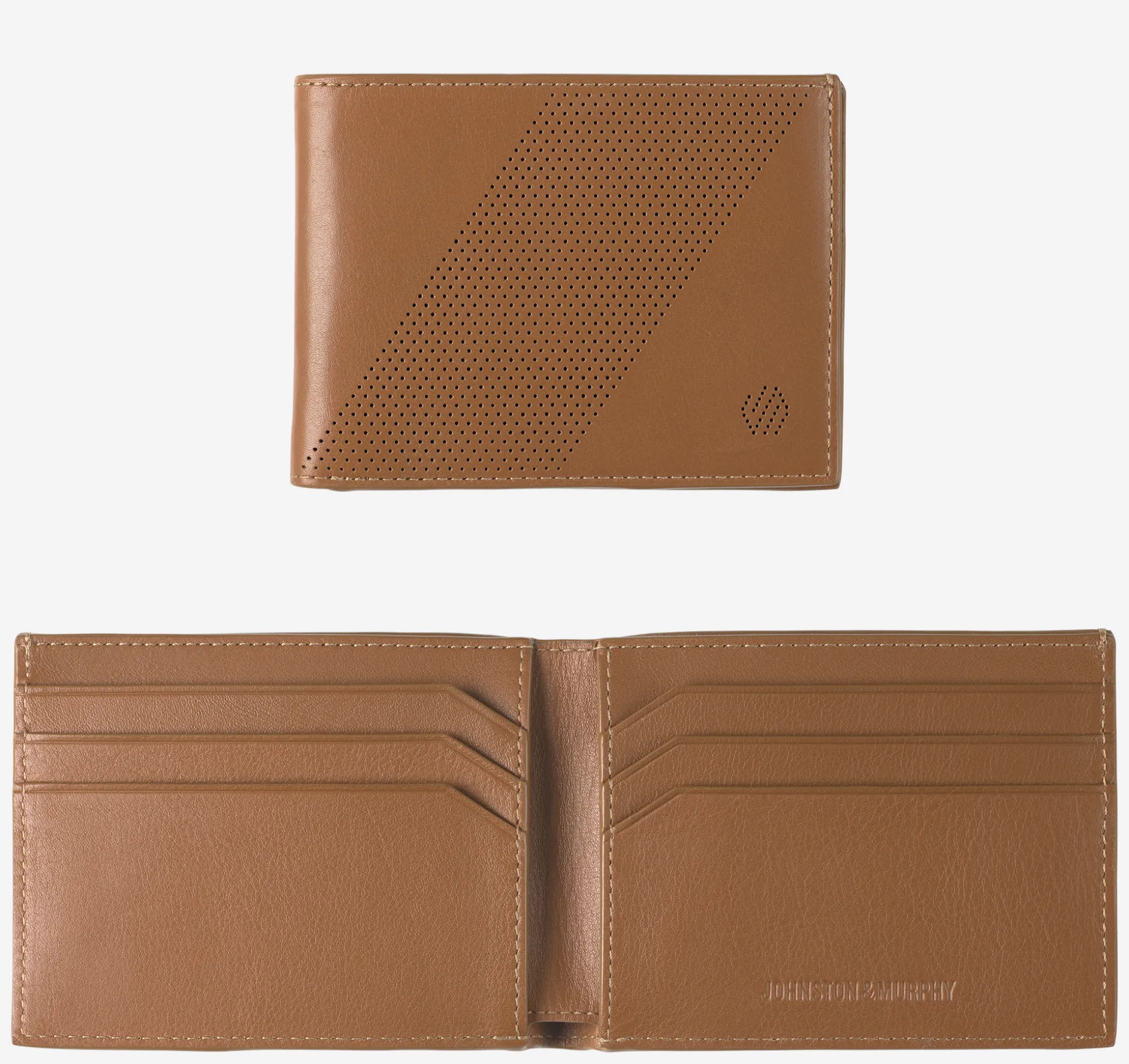 Wallets | Wallets^Johnston & Murphy Richmond Perforated Billfold Wallet Tan