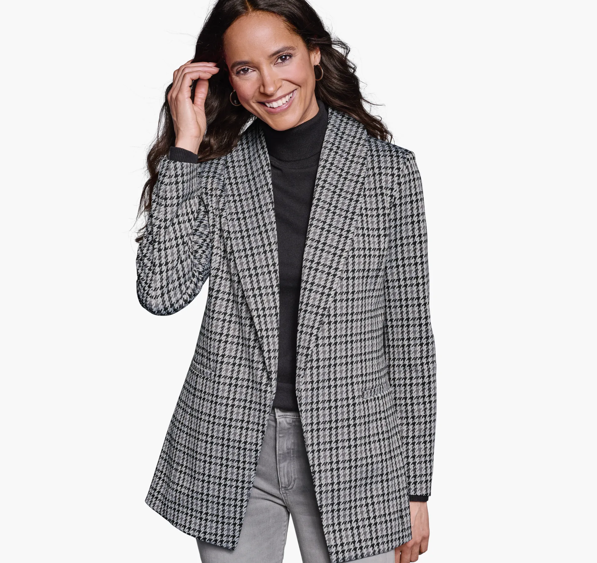 Shirts, Sweaters & Blazers^Johnston & Murphy Shawl-Collar Knit Blazer Black/Gray