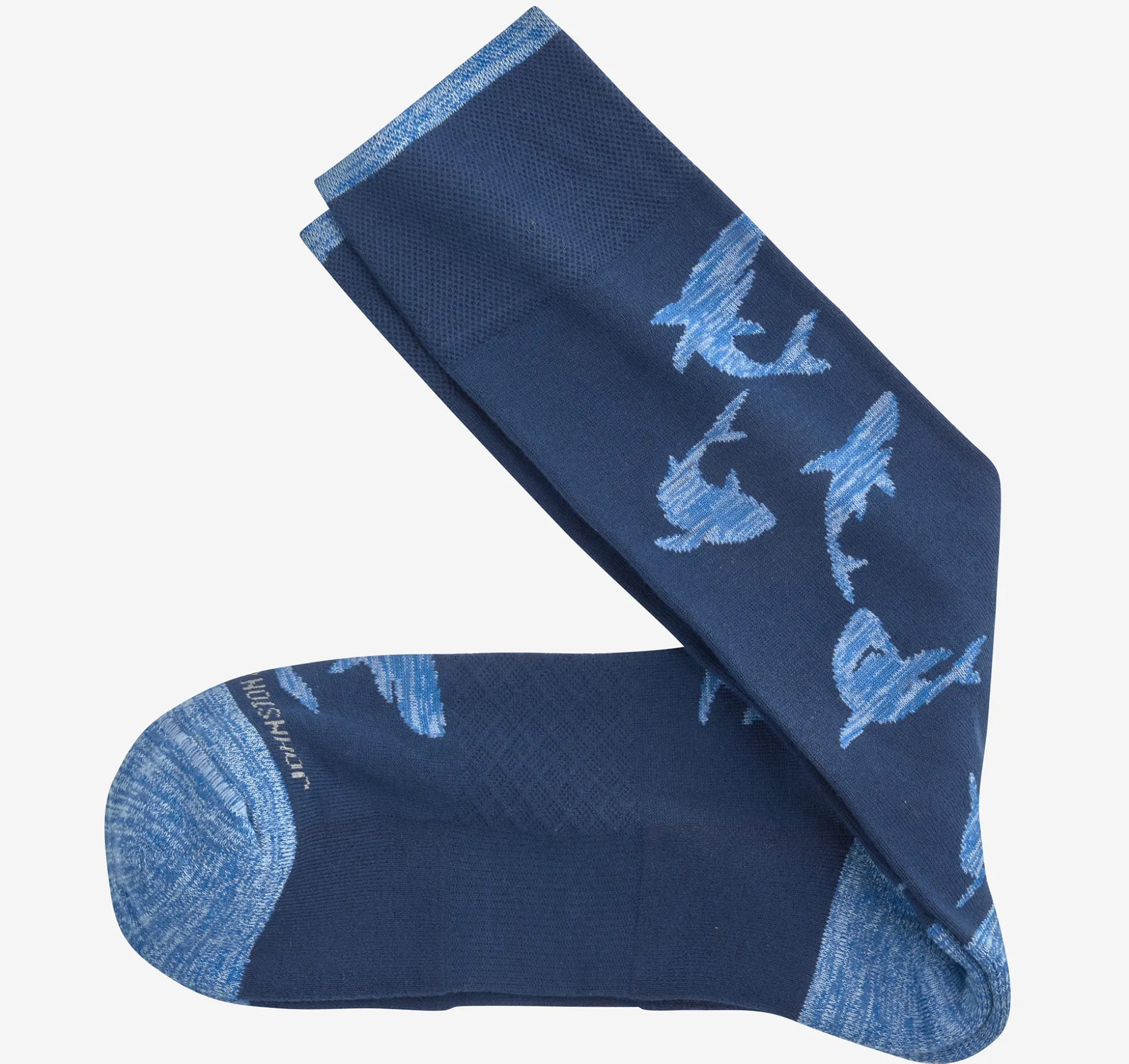 Socks^Johnston & Murphy Space Dye Socks BlueShark