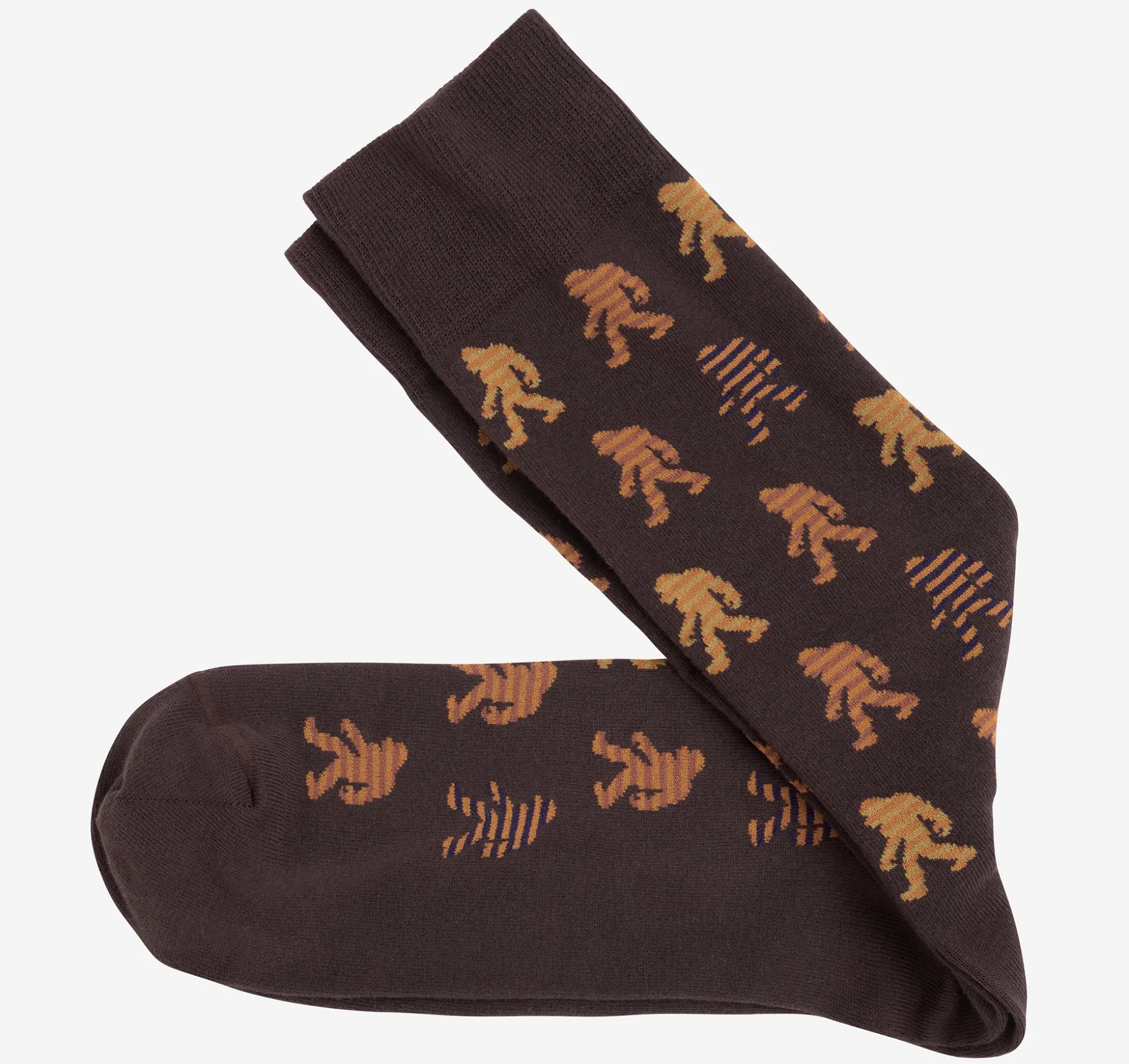 Socks^Johnston & Murphy Space Dye Socks BrownStripedYetiIcon