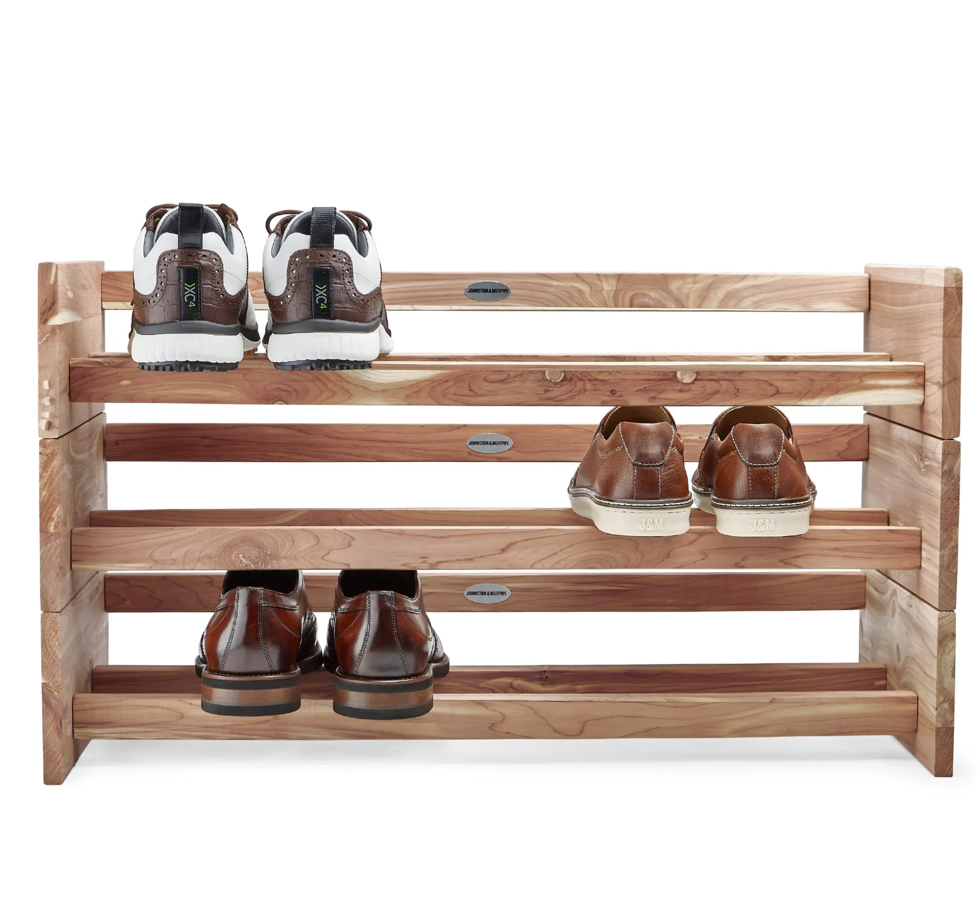 Shoe Care & Accessories^Johnston & Murphy Stacking Shoe Rack Cedar