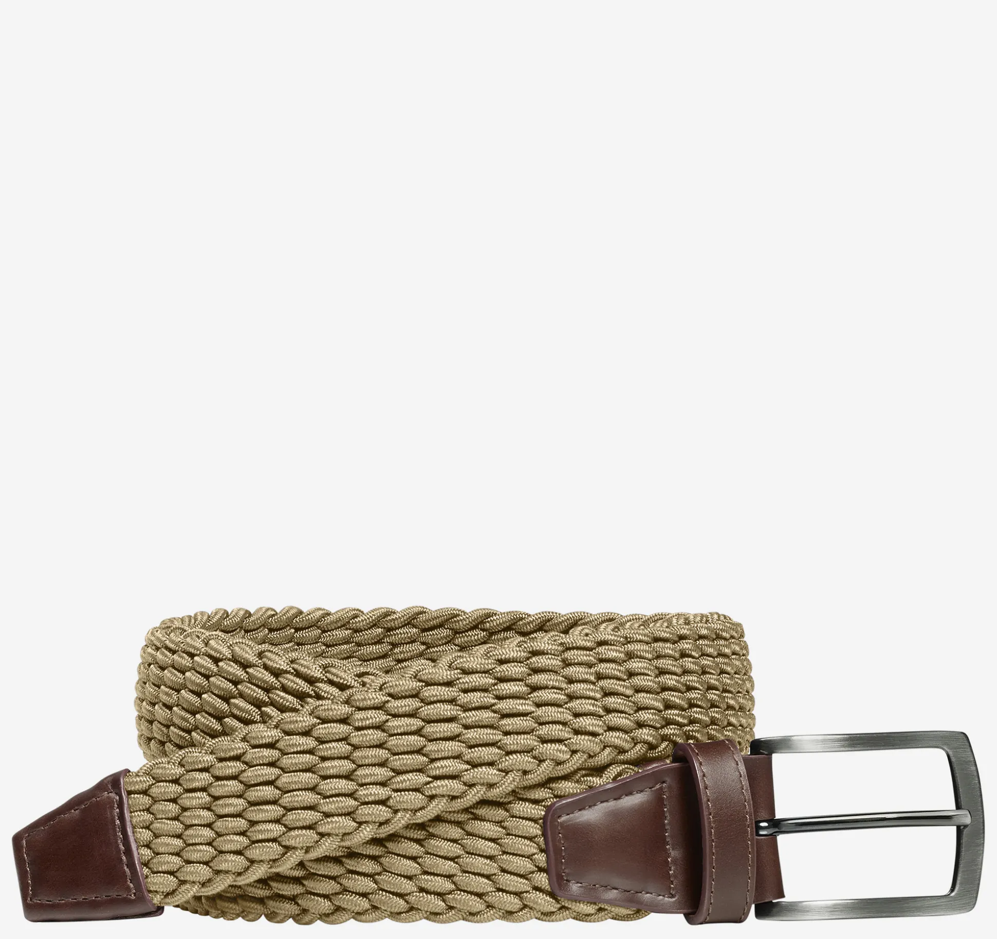 Belts^Johnston & Murphy Stretch Knit Belt Tan