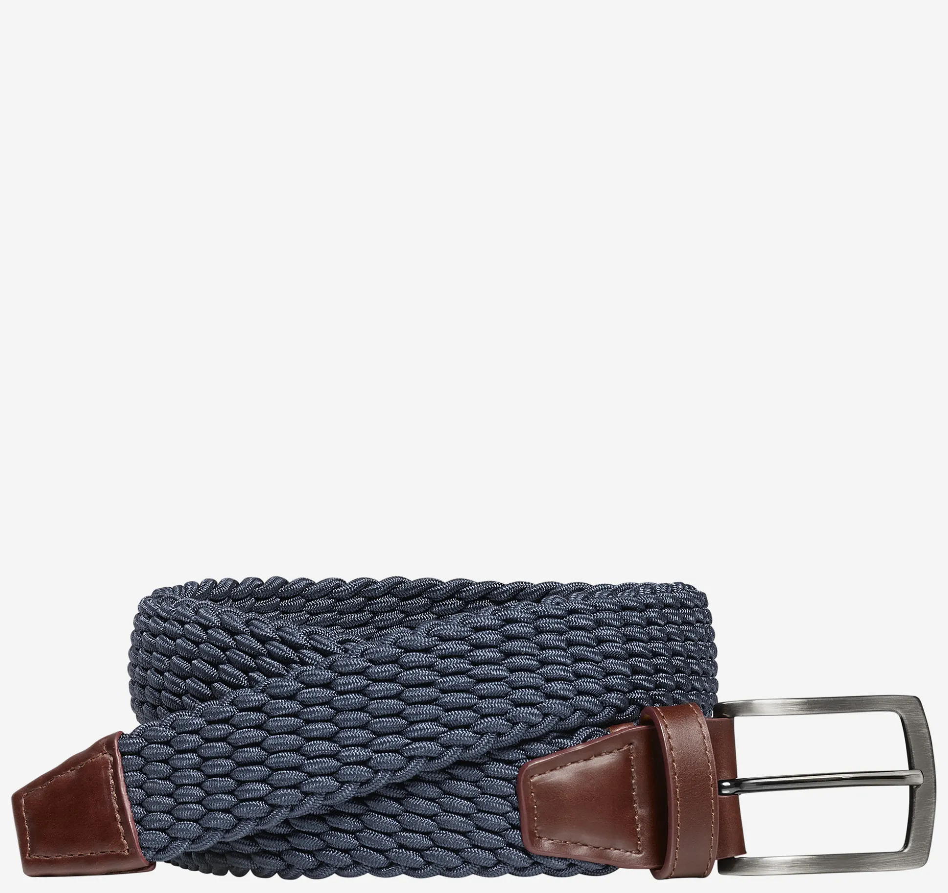 Belts^Johnston & Murphy Stretch Knit Belt Navy