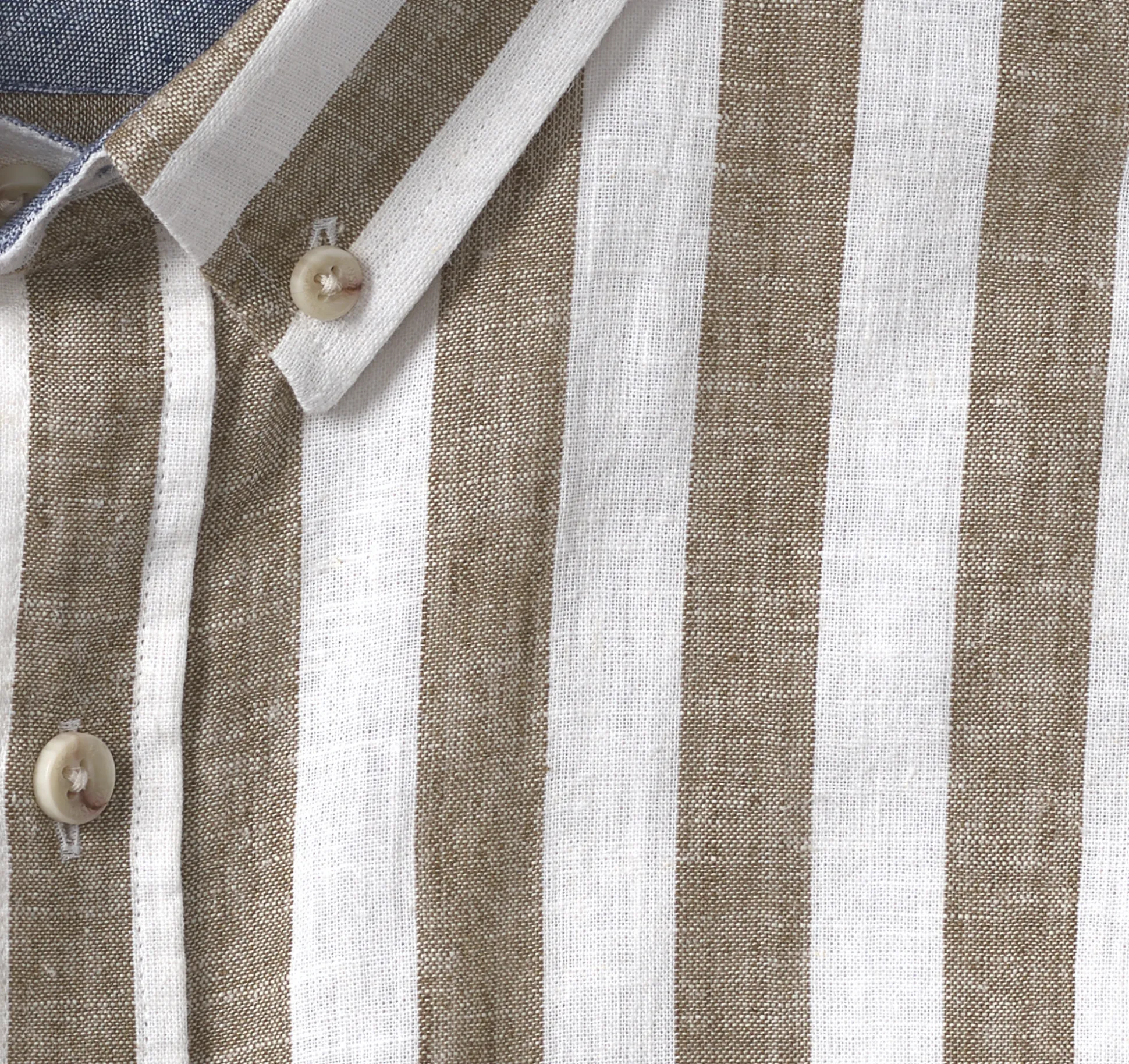 Short-sleeve Shirts^Johnston & Murphy Stripe Linen-Blend Shirt BrownStripe