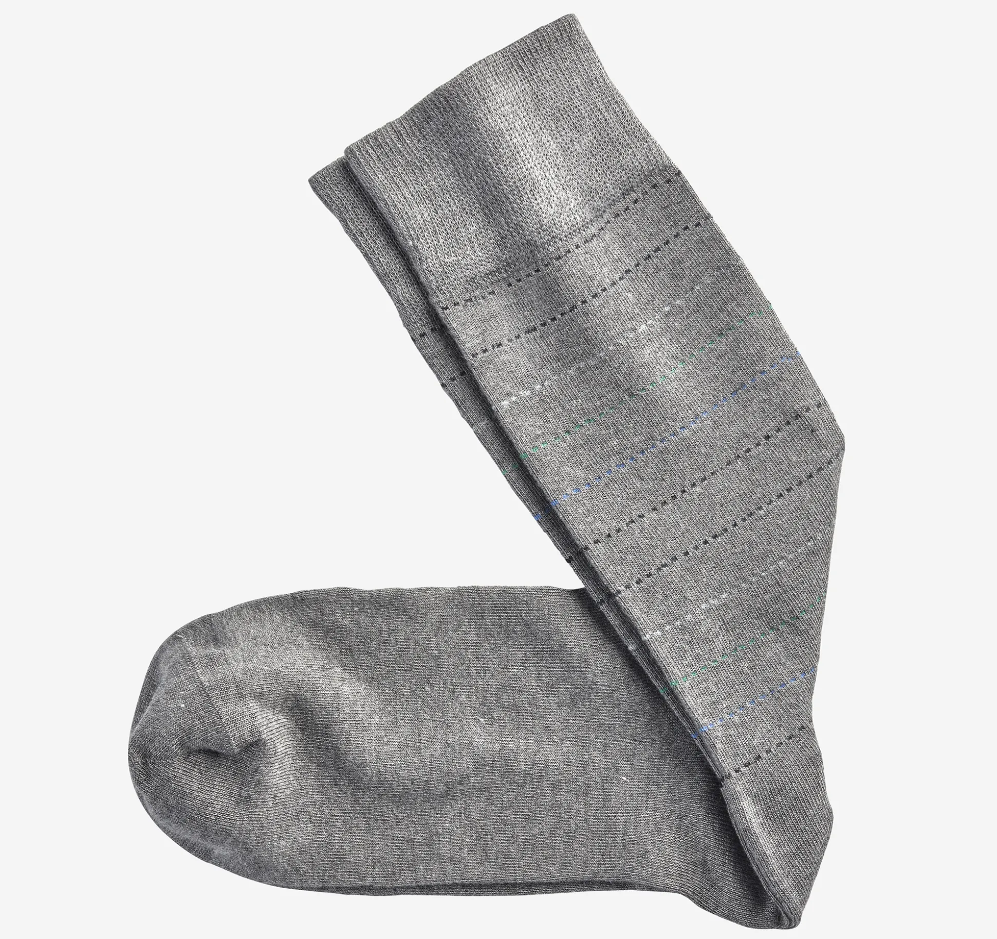 Socks^Johnston & Murphy Striped Dress Socks GrayDottedStripe