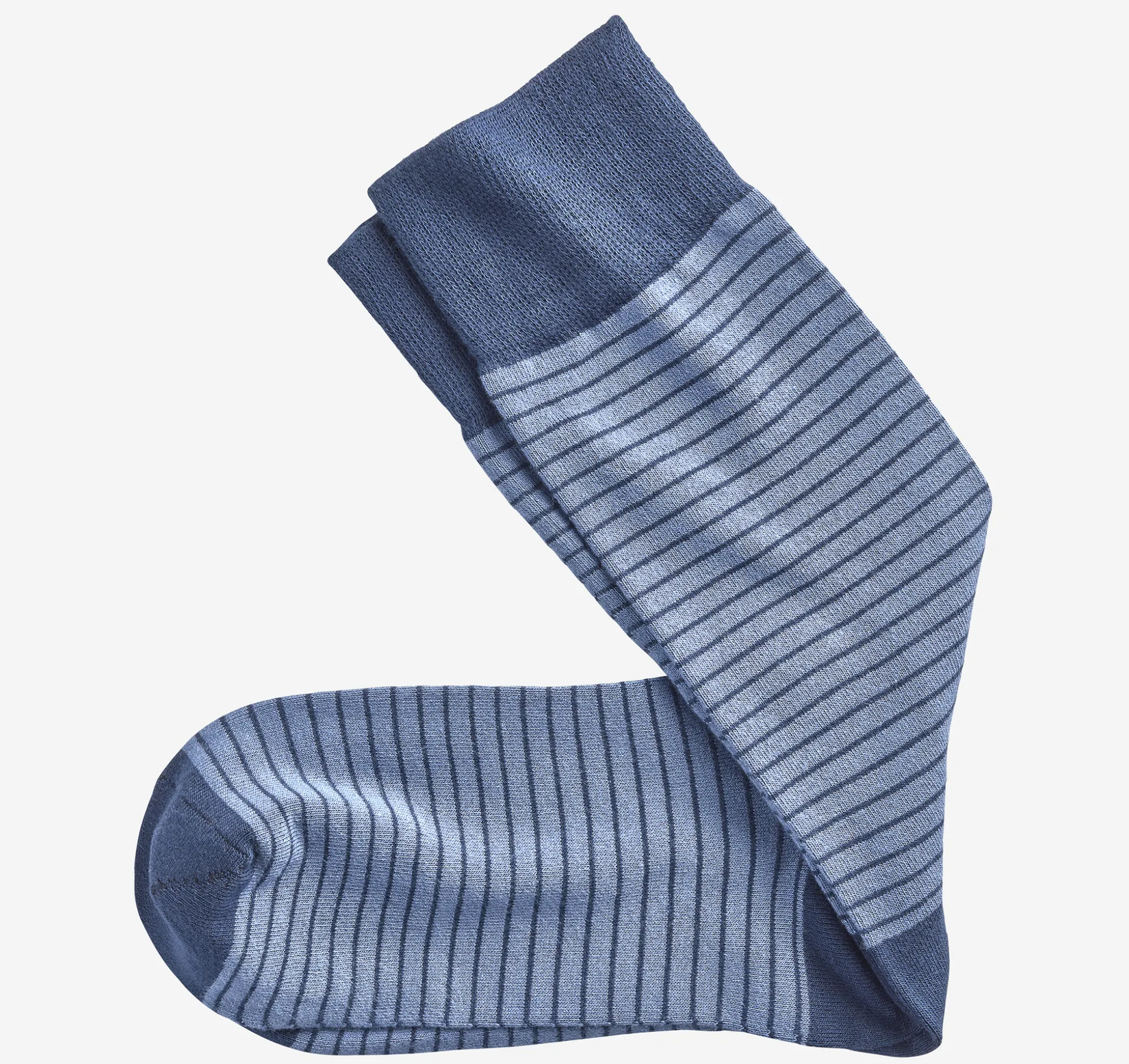 Socks^Johnston & Murphy Striped Dress Socks BlueStripe