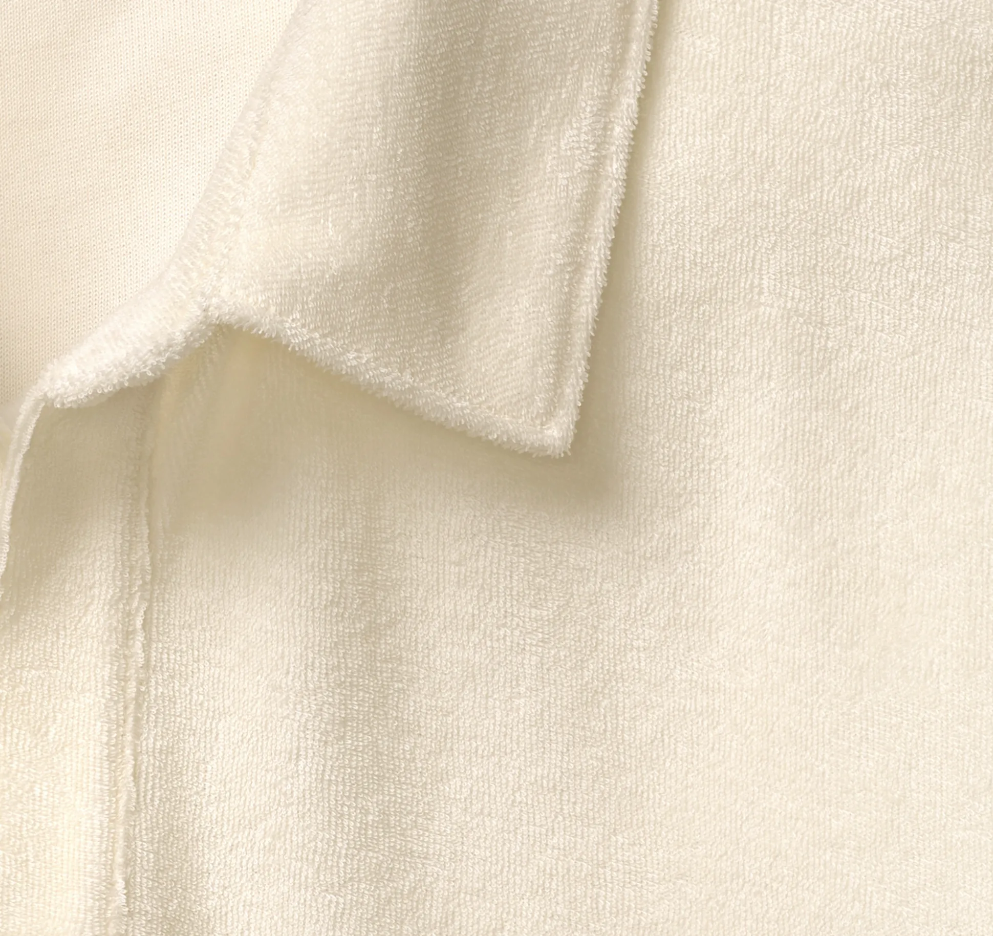 Polos & Tees^Johnston & Murphy Terry Open Collar Polo Cream
