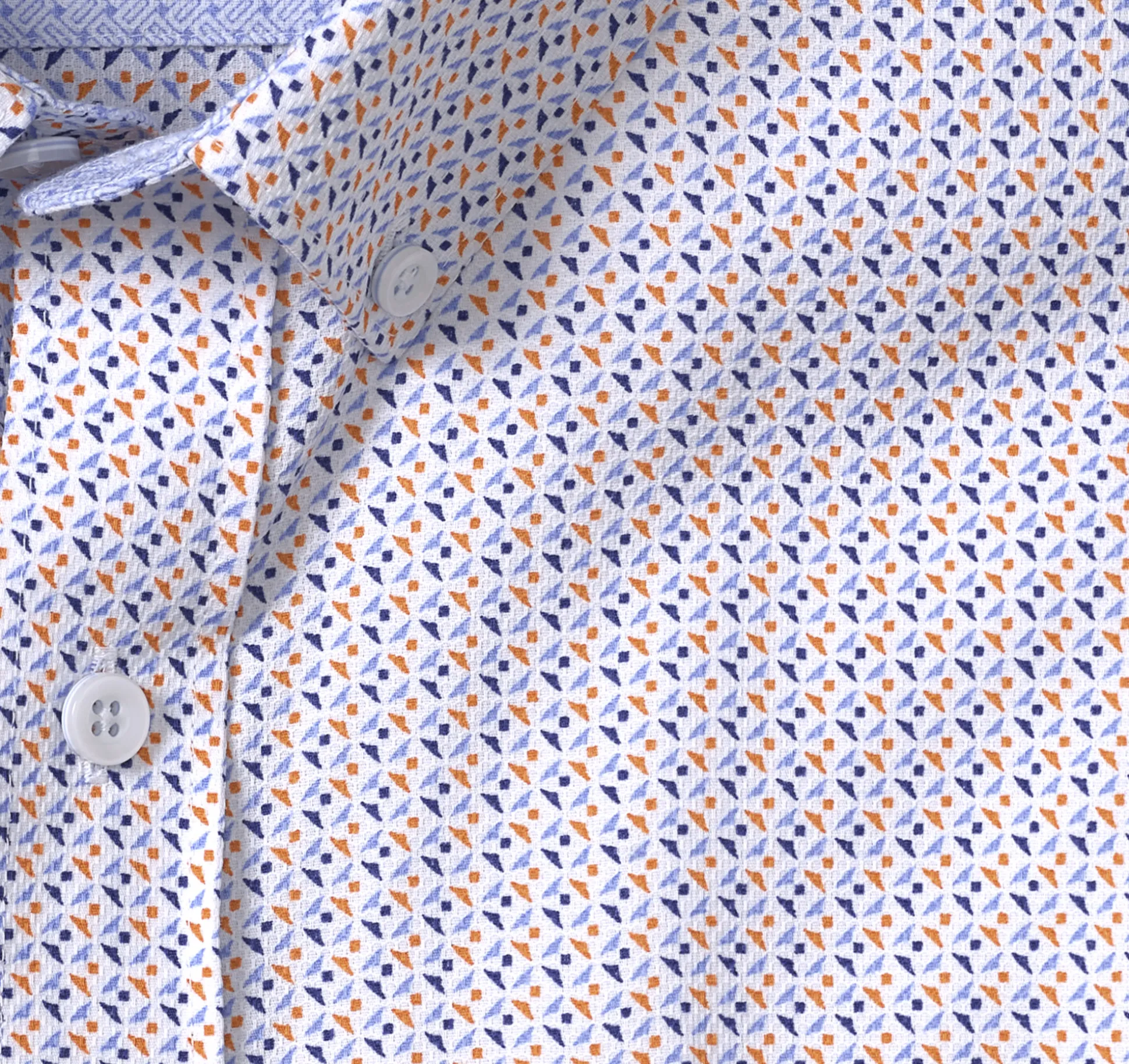 Short-sleeve Shirts^Johnston & Murphy Textured Cotton Short-Sleeve Shirt OrangeTriangleDot