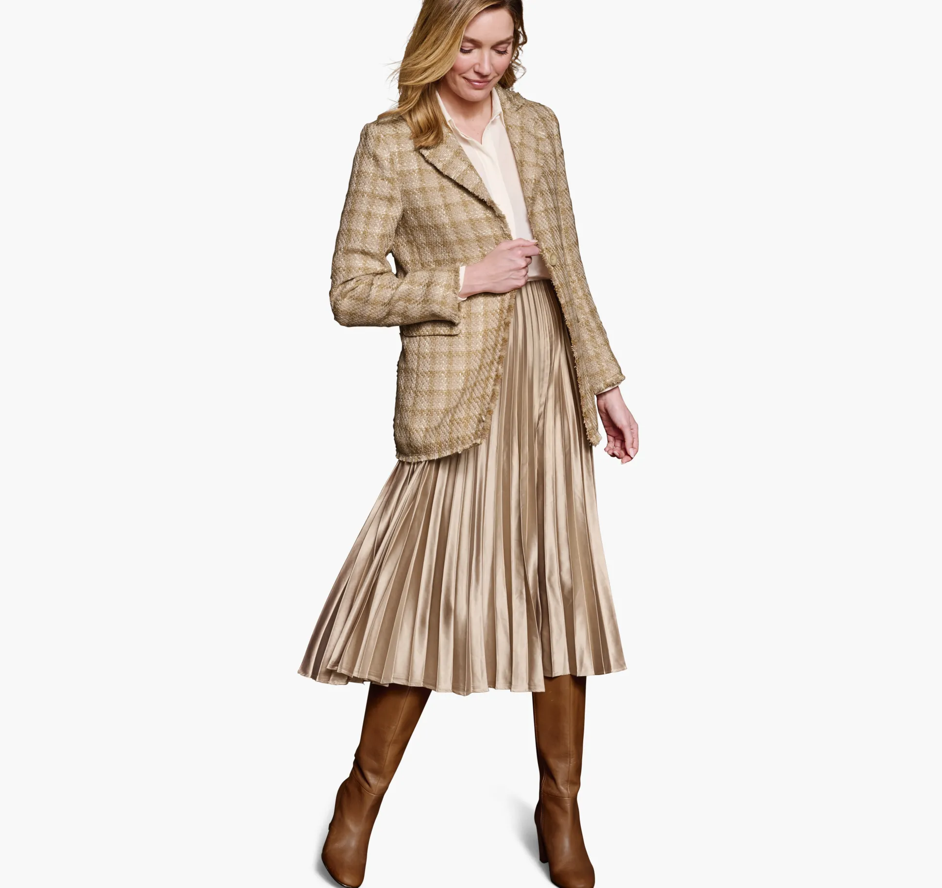 Shirts, Sweaters & Blazers^Johnston & Murphy Textured Plaid Blazer Tan