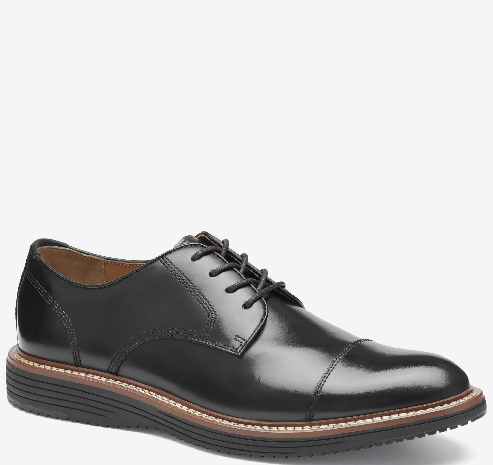 Dress Shoes | Lace-ups^Johnston & Murphy Upton Cap Toe BlackFullGrain