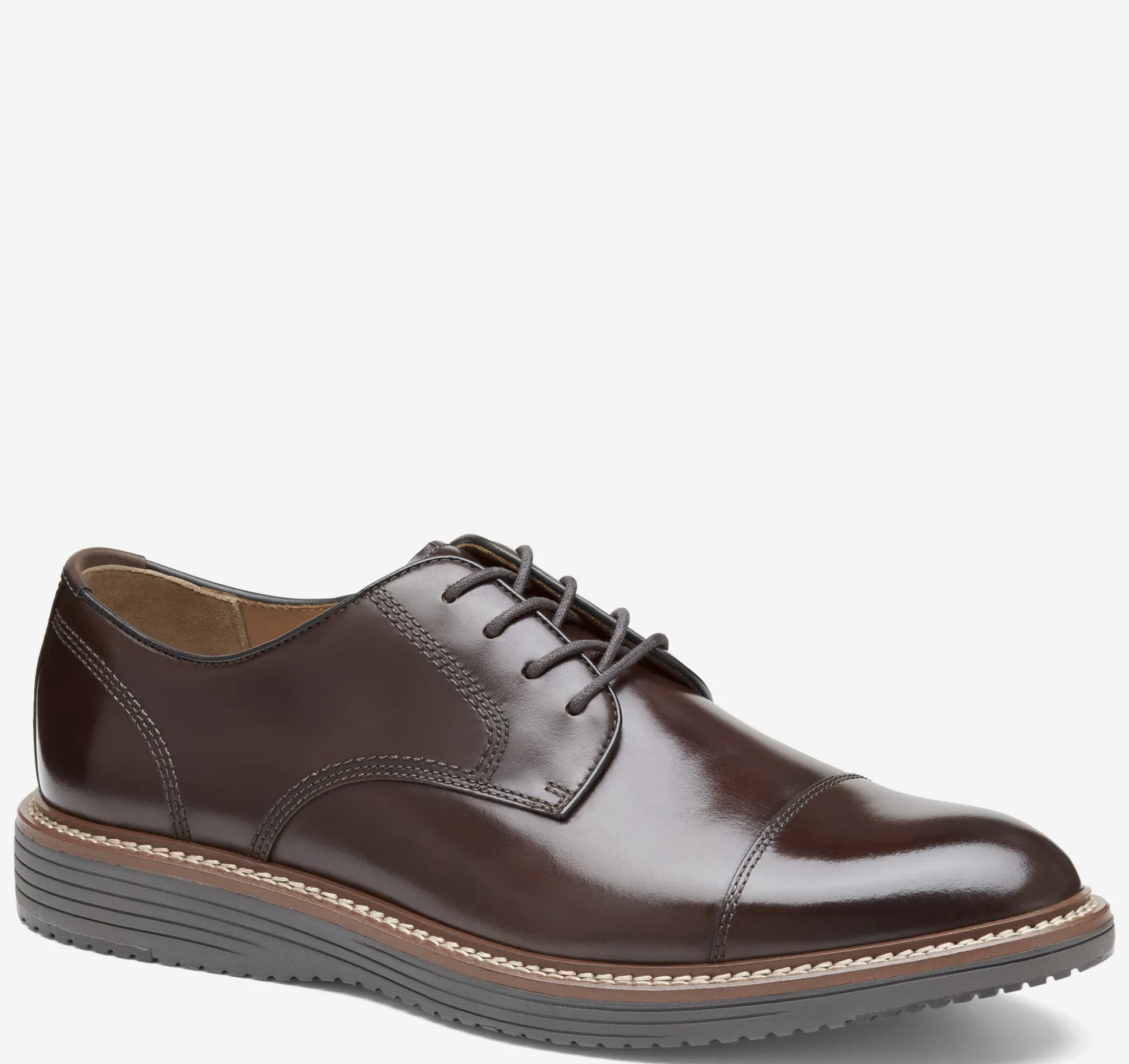 Dress Shoes | Lace-ups^Johnston & Murphy Upton Cap Toe MahoganyFullGrain
