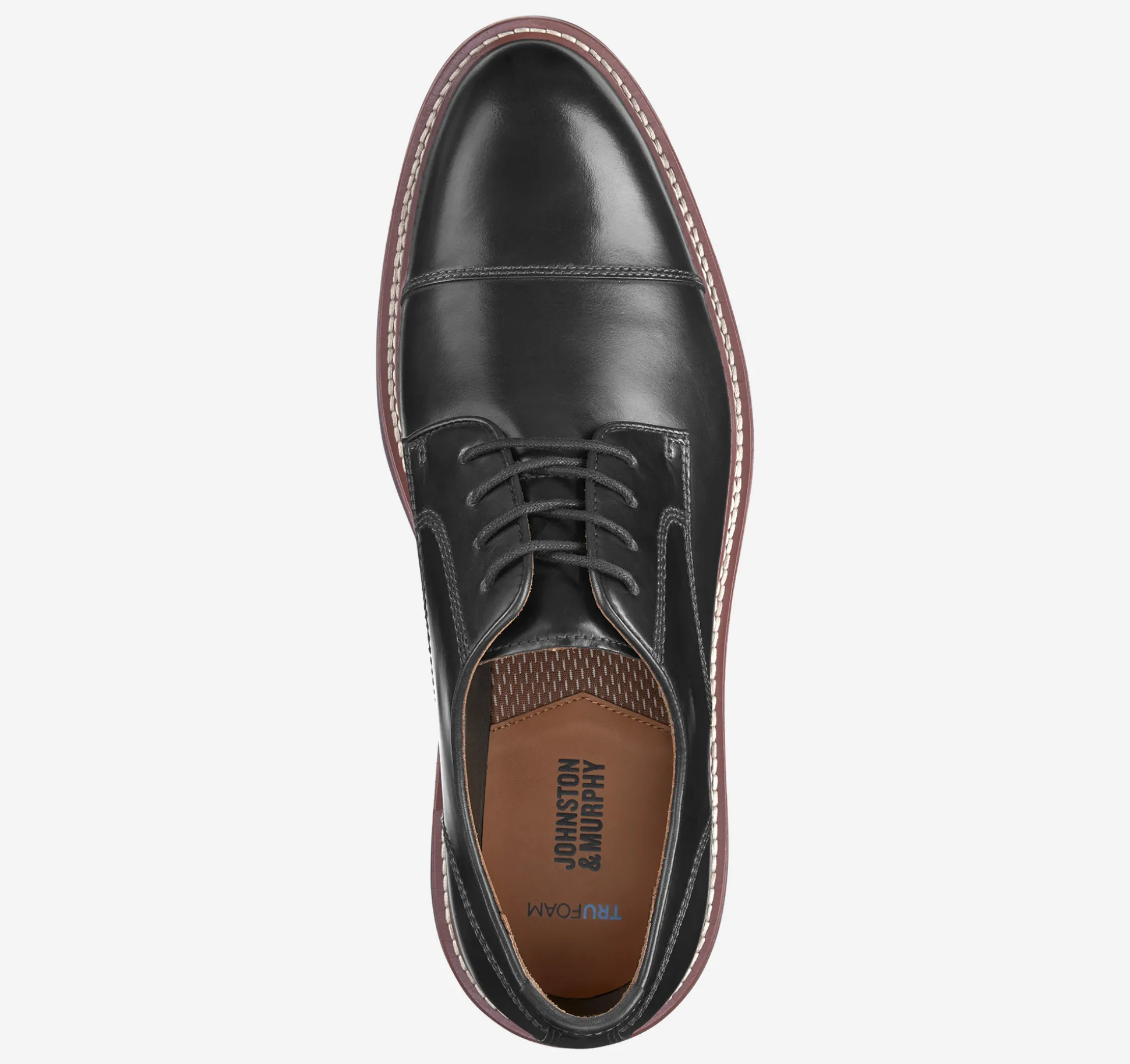 Dress Shoes | Lace-ups^Johnston & Murphy Upton Cap Toe BlackFullGrain