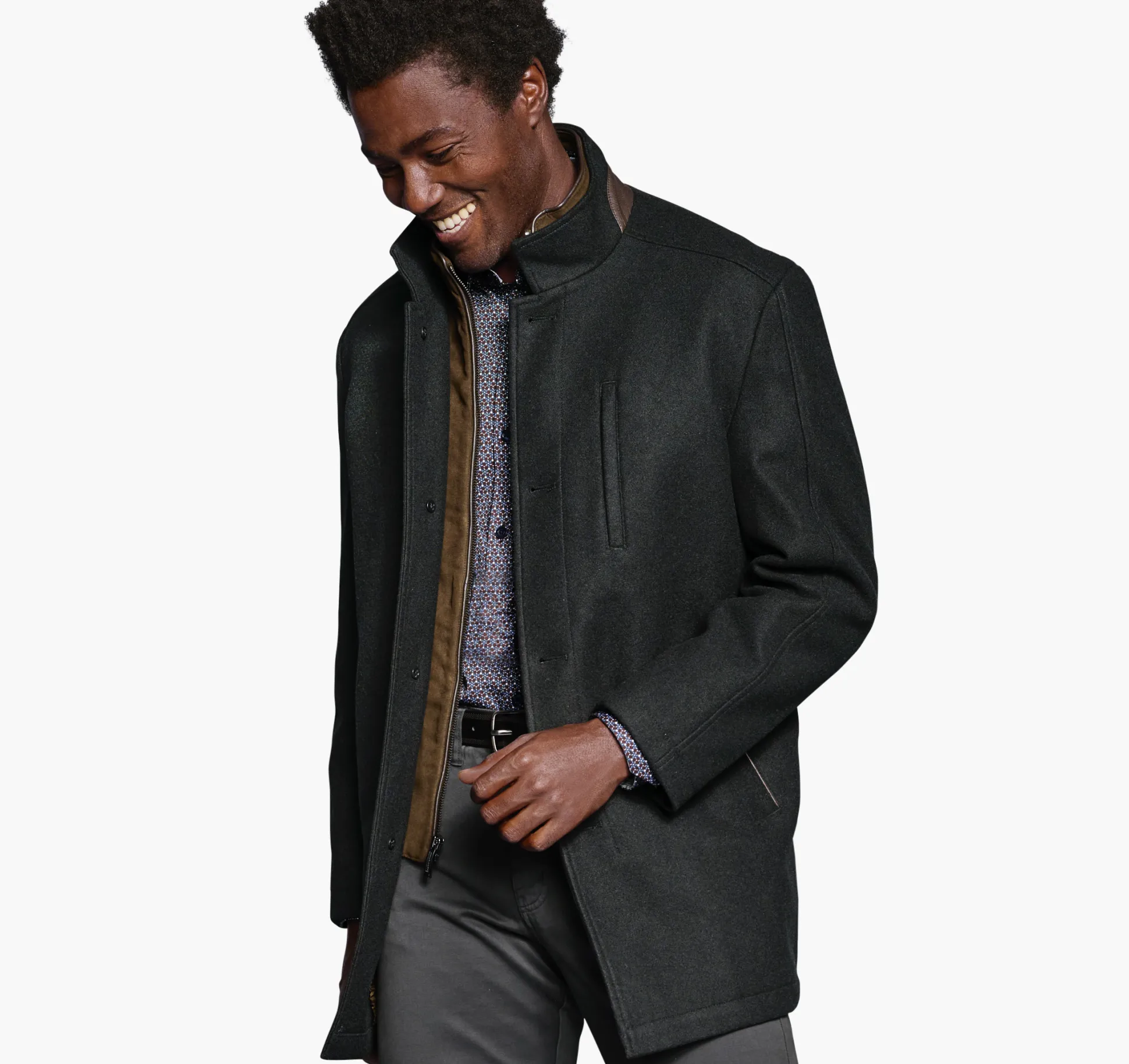 Coats, Jackets & Vests^Johnston & Murphy Upton Car Coat Navy