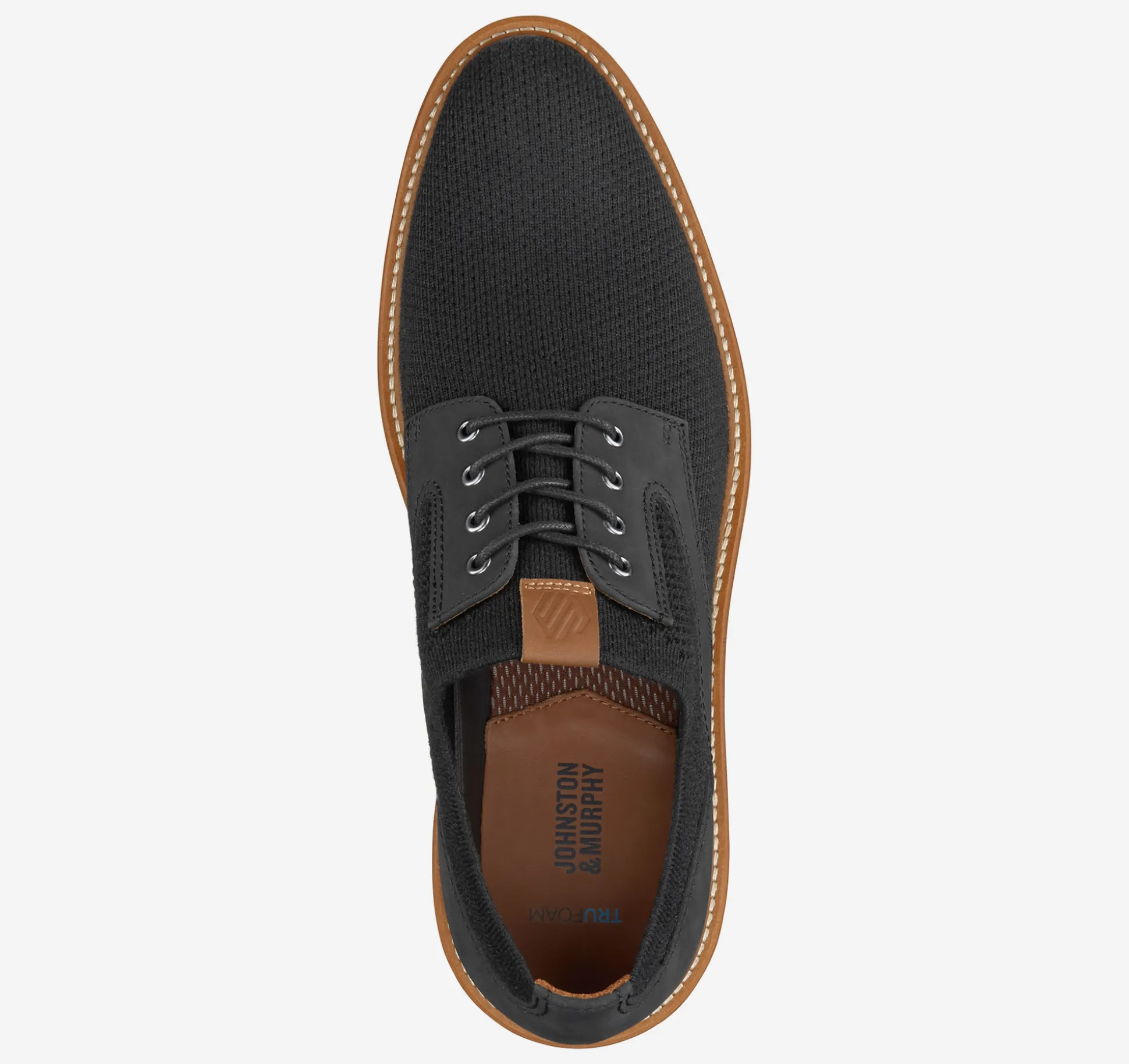 Lace-ups^Johnston & Murphy Upton Knit Plain Toe BlackKnit