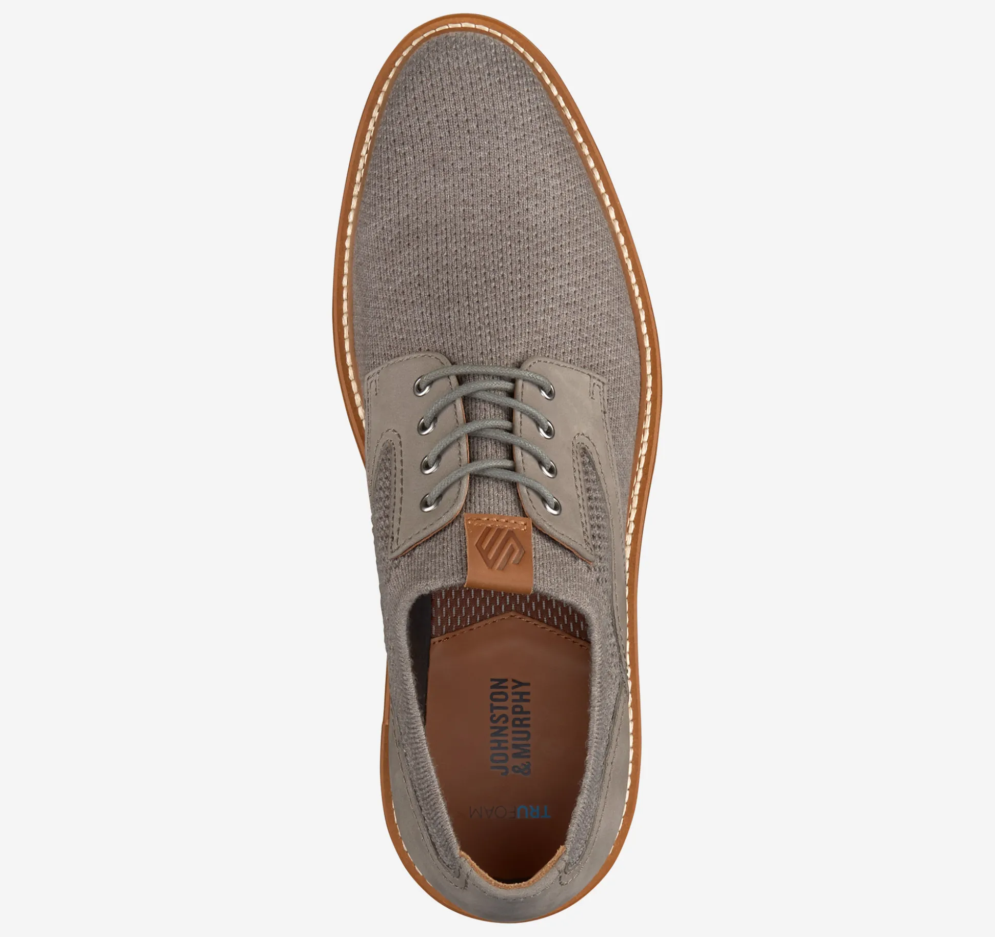 Lace-ups^Johnston & Murphy Upton Knit Plain Toe GrayKnit