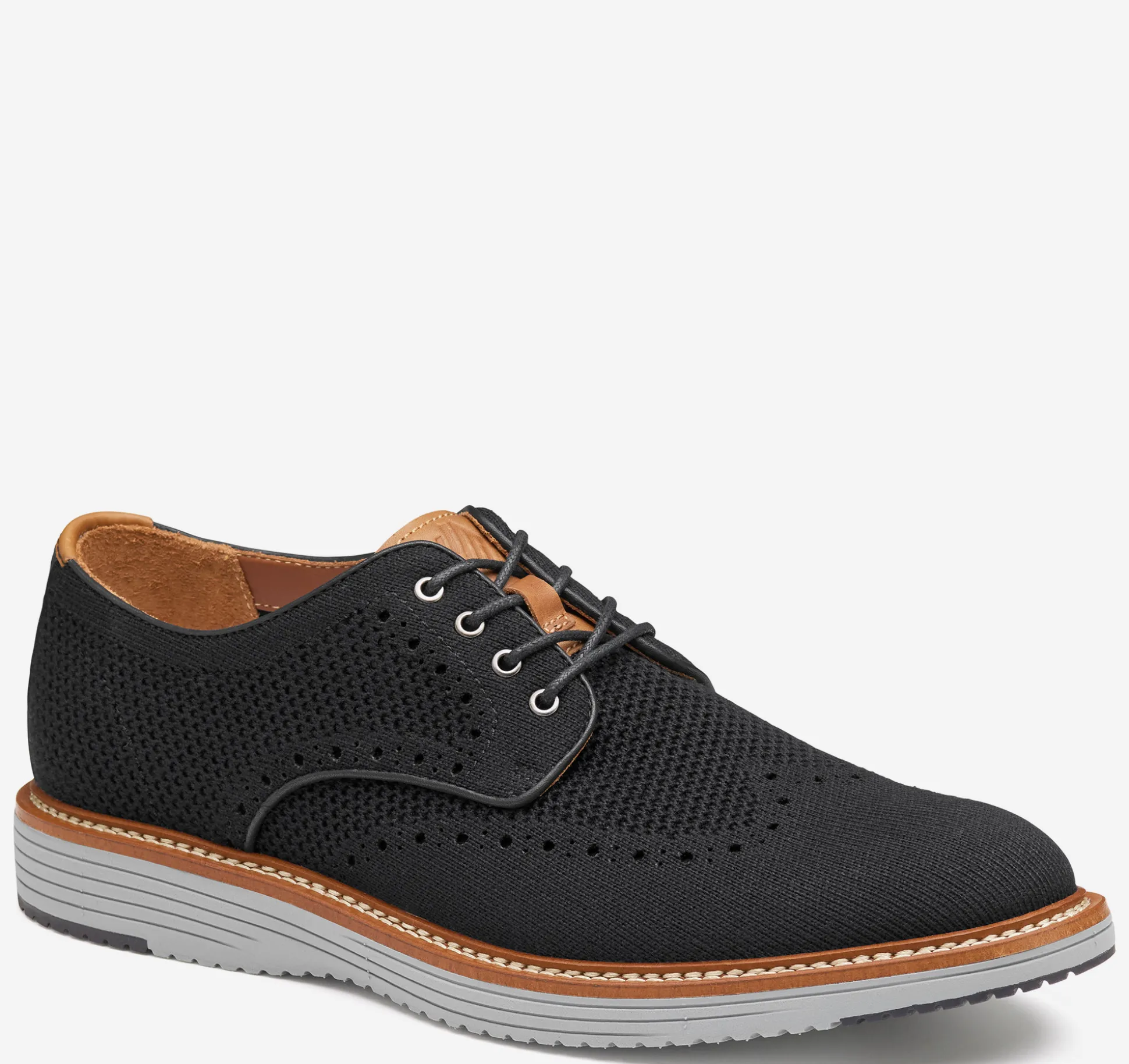Lace-ups^Johnston & Murphy Upton Knit Wingtip BlackKnit