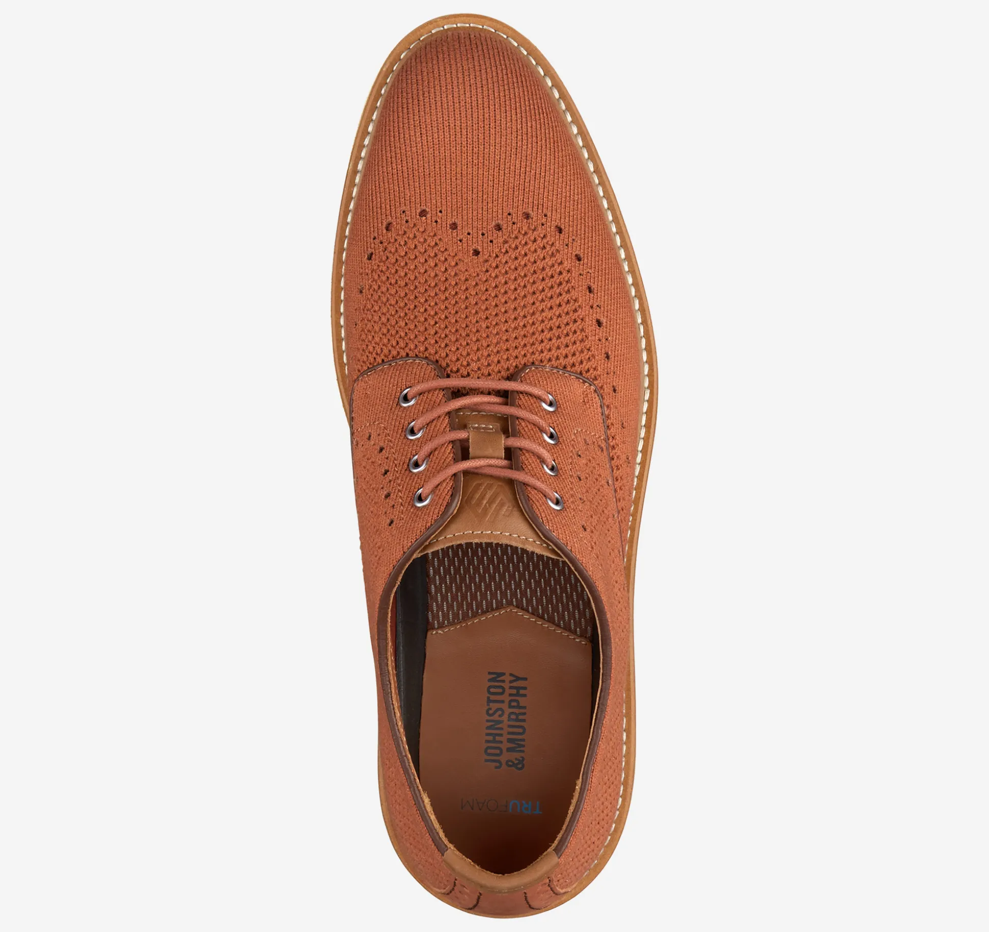 Lace-ups^Johnston & Murphy Upton Knit Wingtip CinnamonKnit